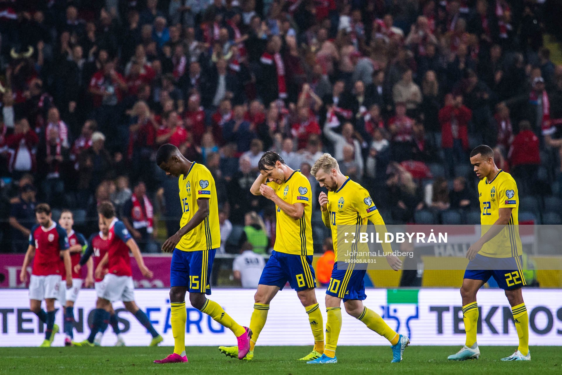 Alexander Isak, Albin Ekdal, Robin Quaison and Emil