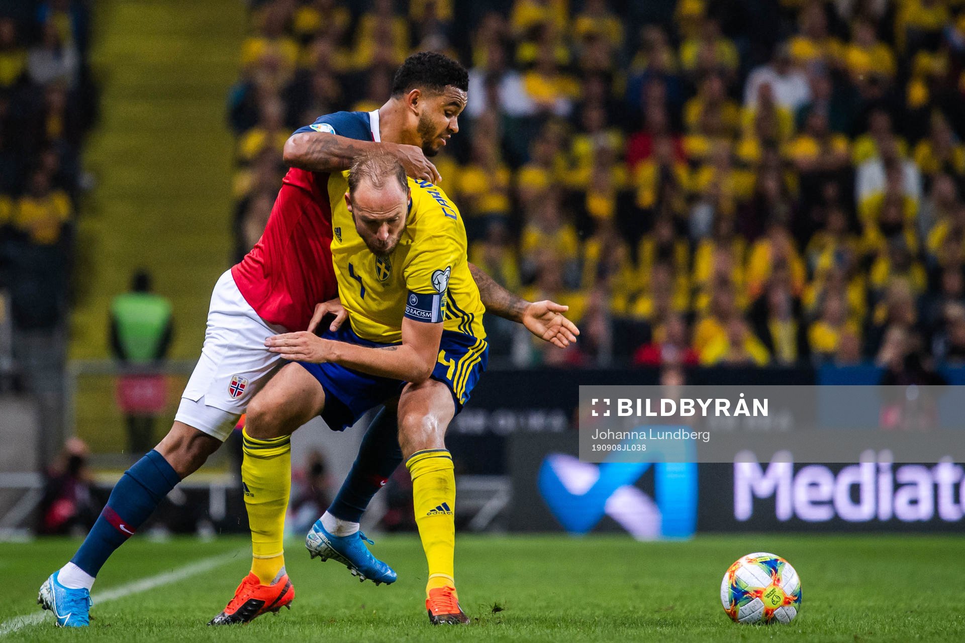 Joshua King of Norway and Andreas Granqvist of Sweden