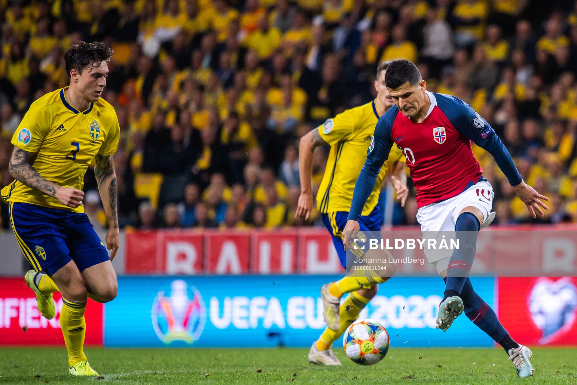 Victor Nilsson Lindelöf of Sweden and Tarik Elyounoussi of