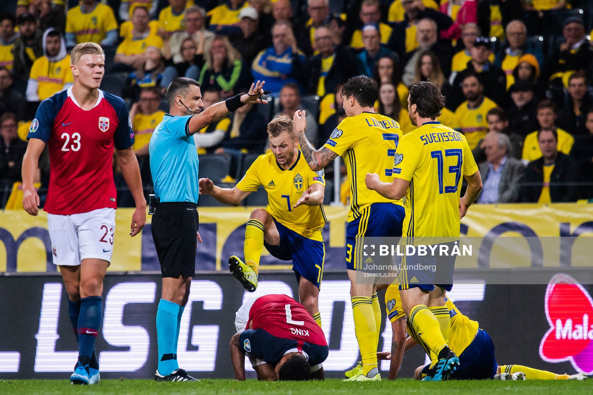 Sebastian Larsson, Victor Nilsson Lindelöf and Gustav