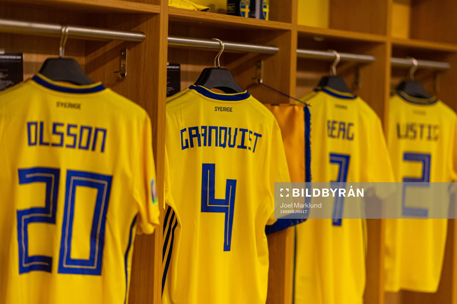 Jersey of Andreas Granqvist in the Swedish dressing room