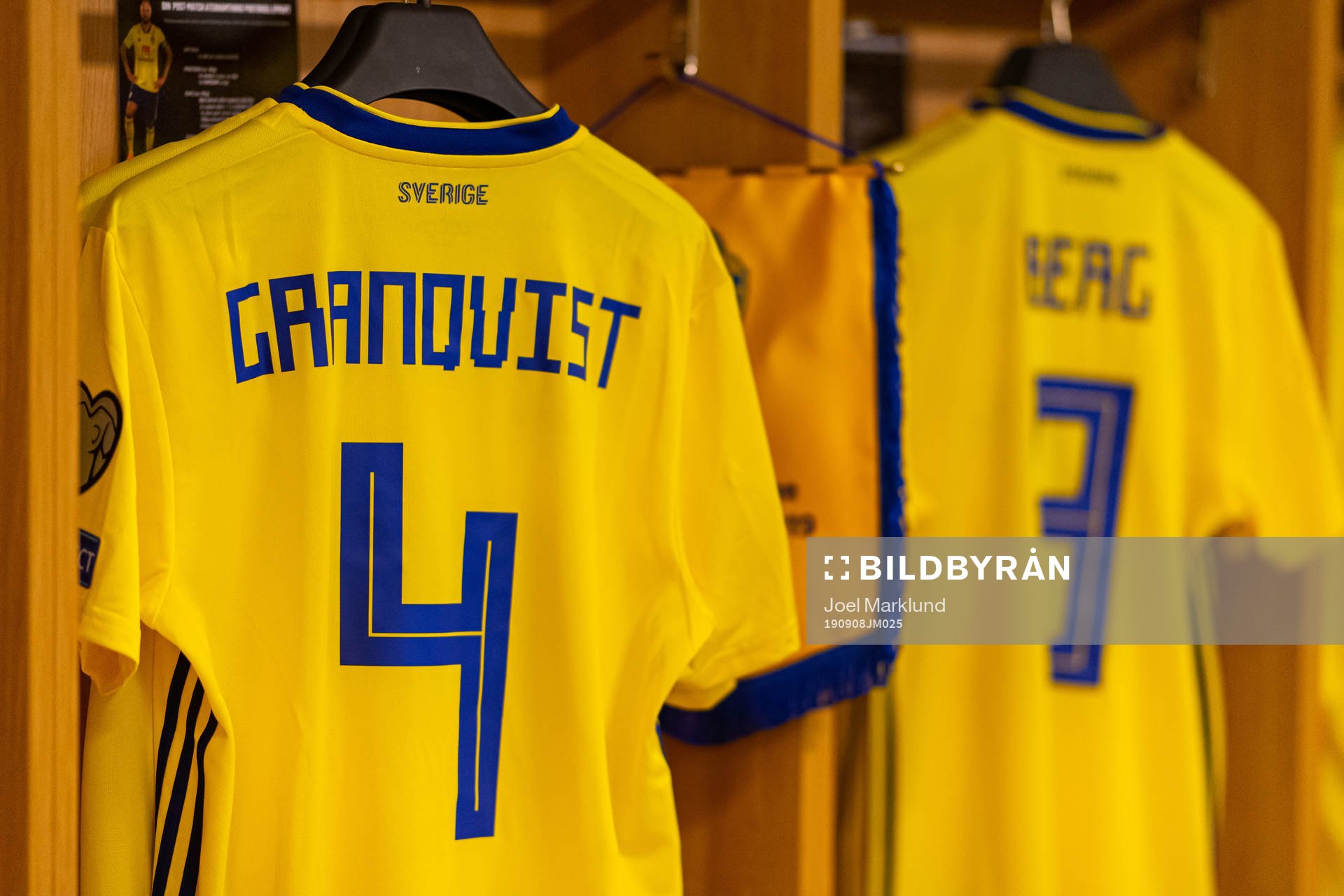 Jersey of Andreas Granqvist in the Swedish dressing room