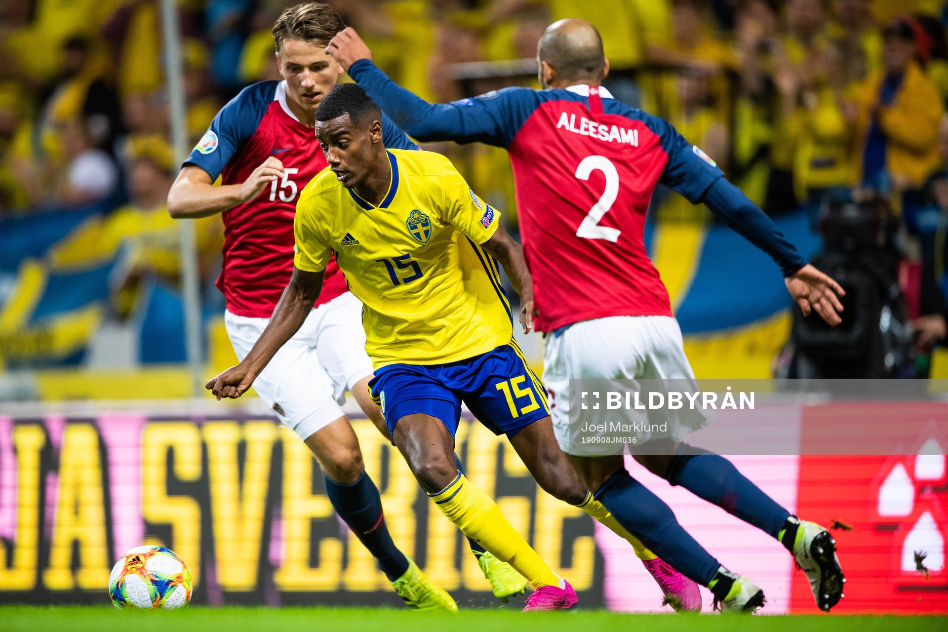 goalkeeper Robin Olsen of Sweden clears the ball