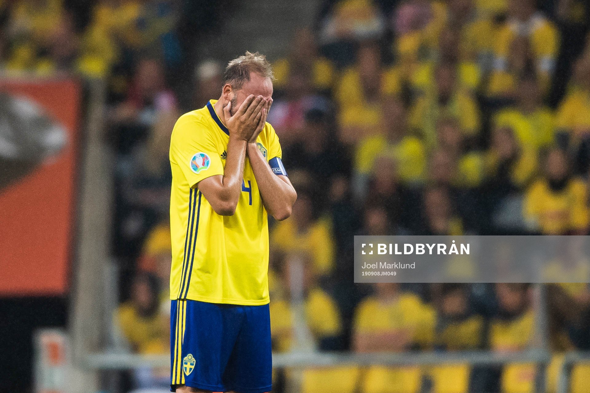 Andreas Granqvist of Sweden looks dejected
