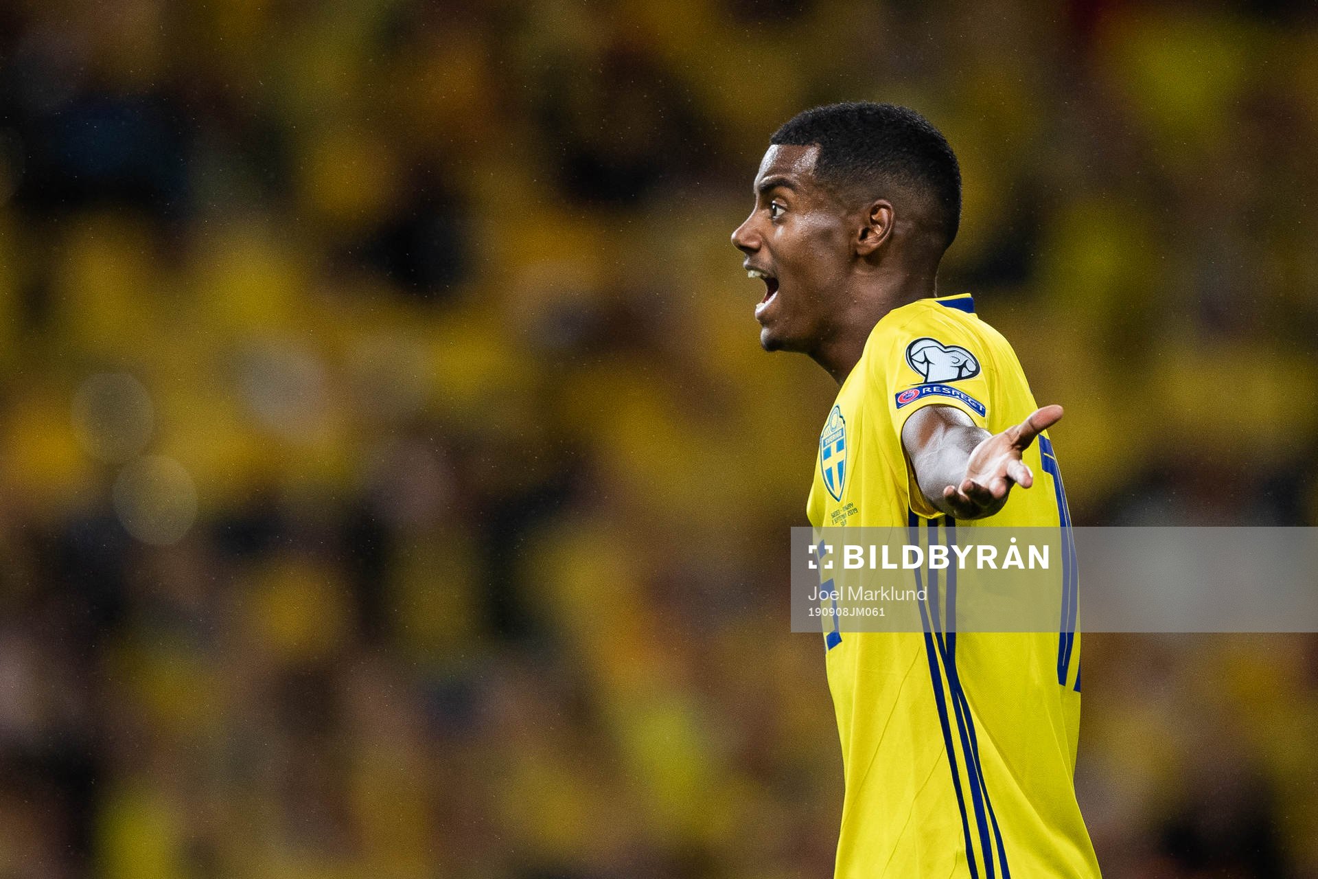 Alexander Isak of Sweden looks dejected