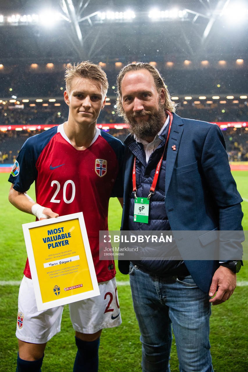 Martin Ødegaard of Norway is awarded Most Valuable Player