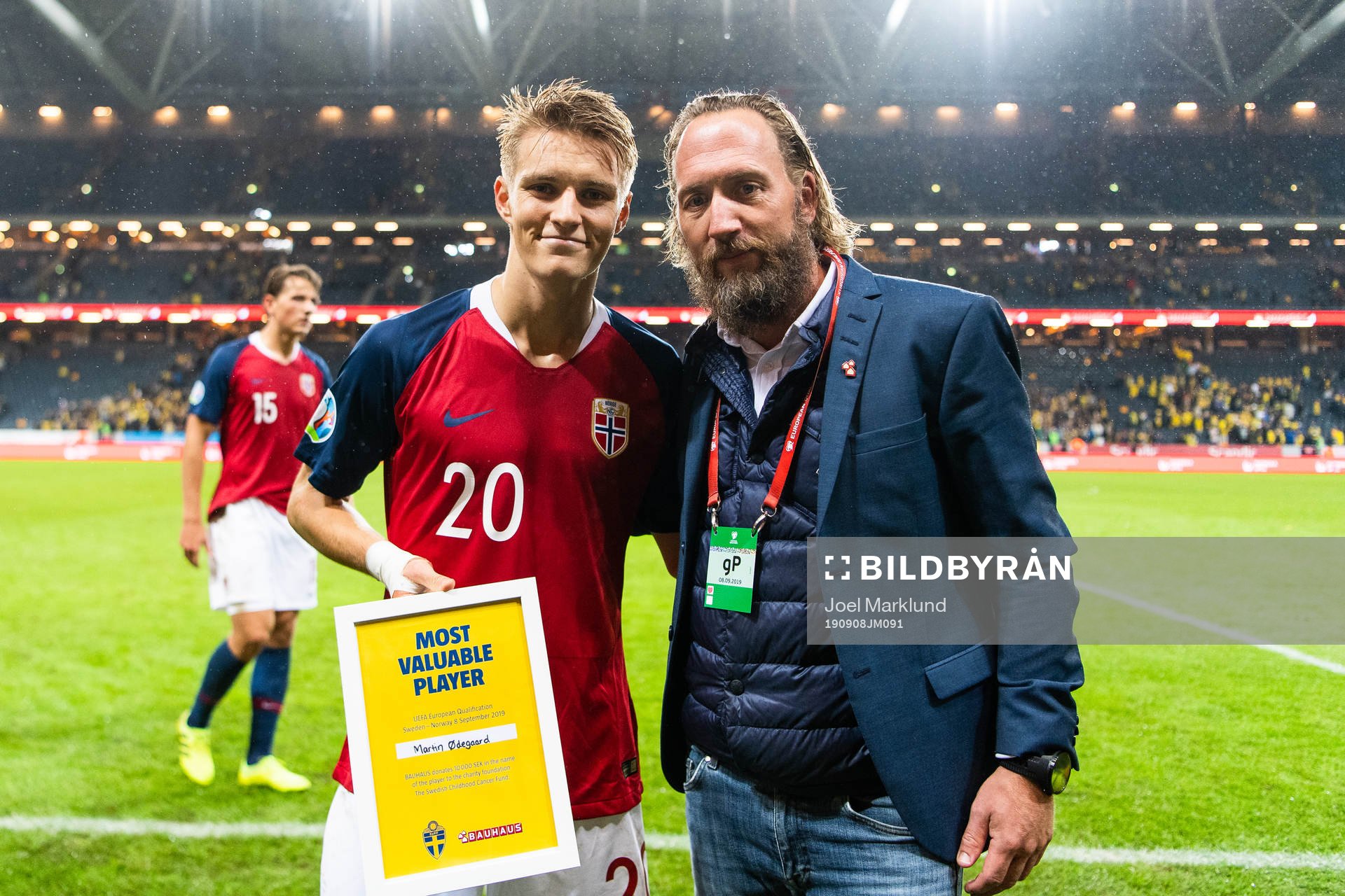 Martin Ødegaard of Norway is awarded Most Valuable