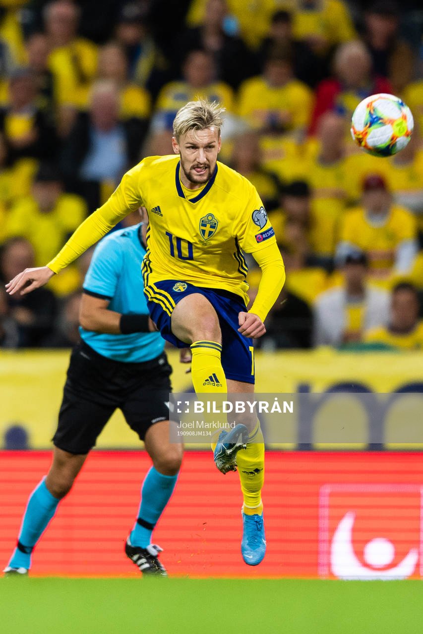 Emil Forsberg of Swedenin action
