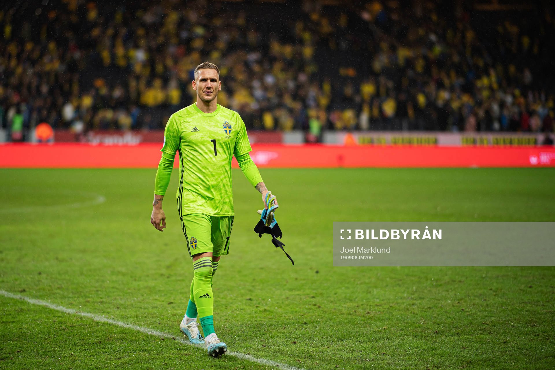 Goalkeeper Robin Olsen of Sweden