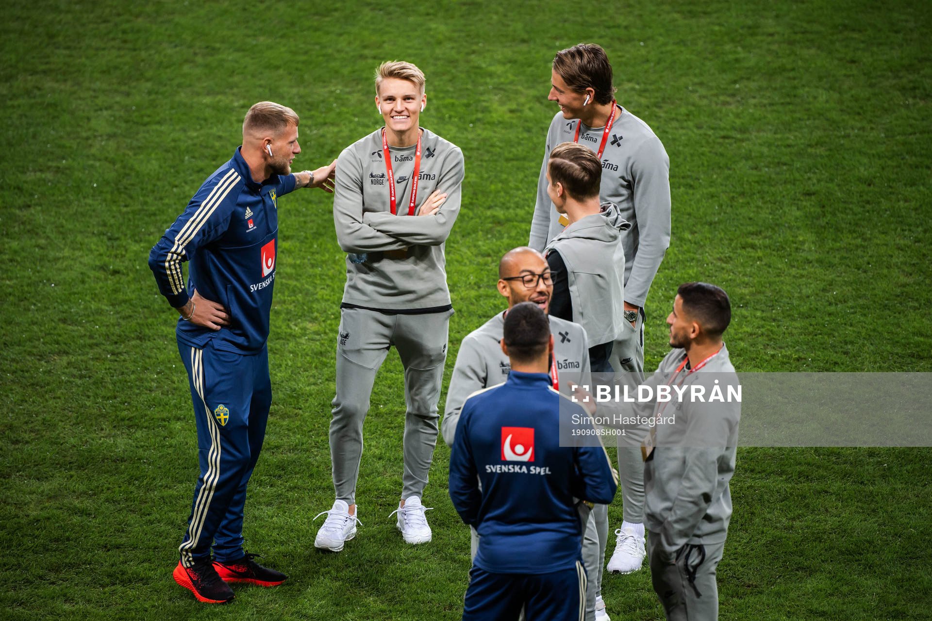 John Guidetti of Sweden in a conversation with Martin