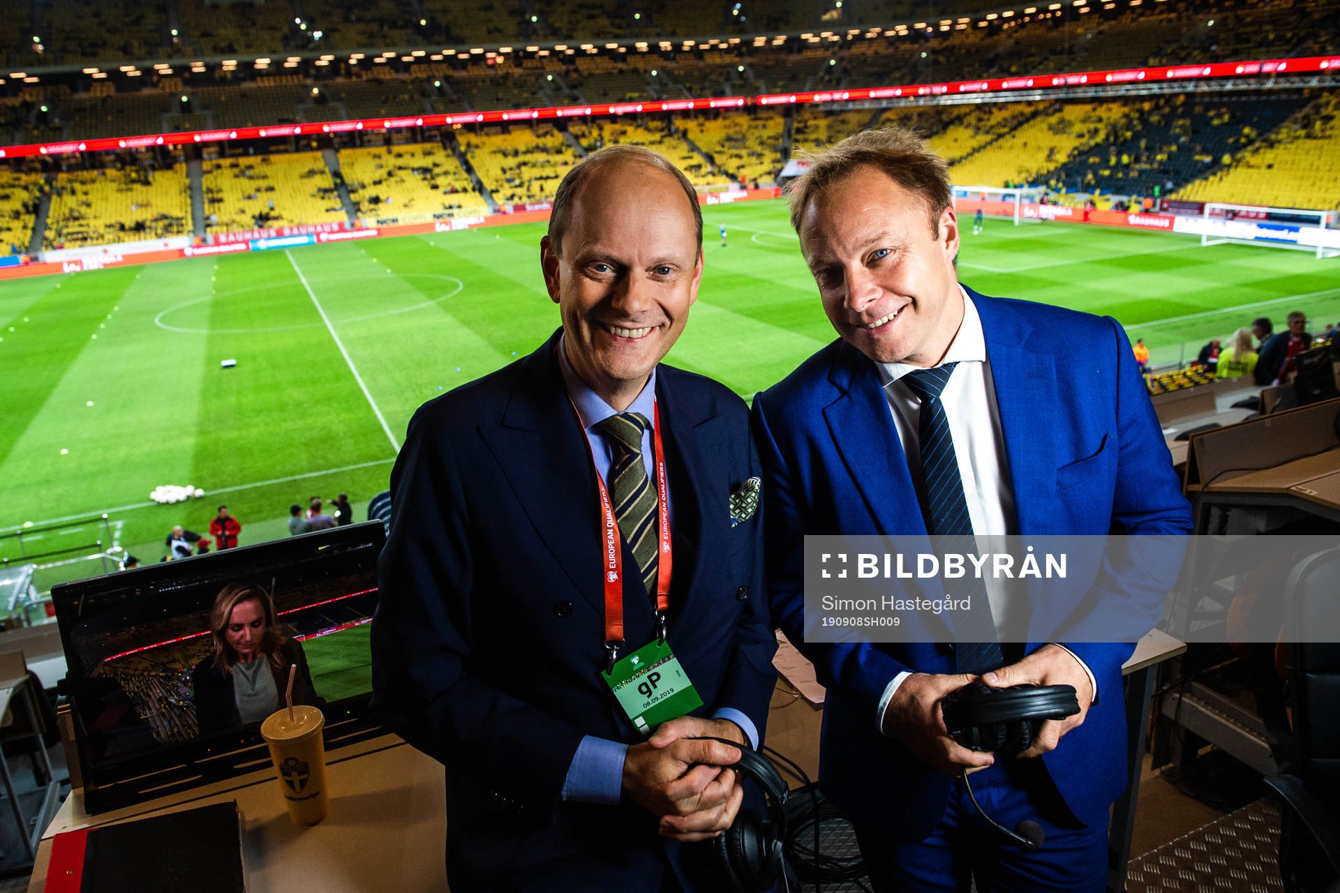 Lars Granqvist and Anders Andersson, commentators of Cmore