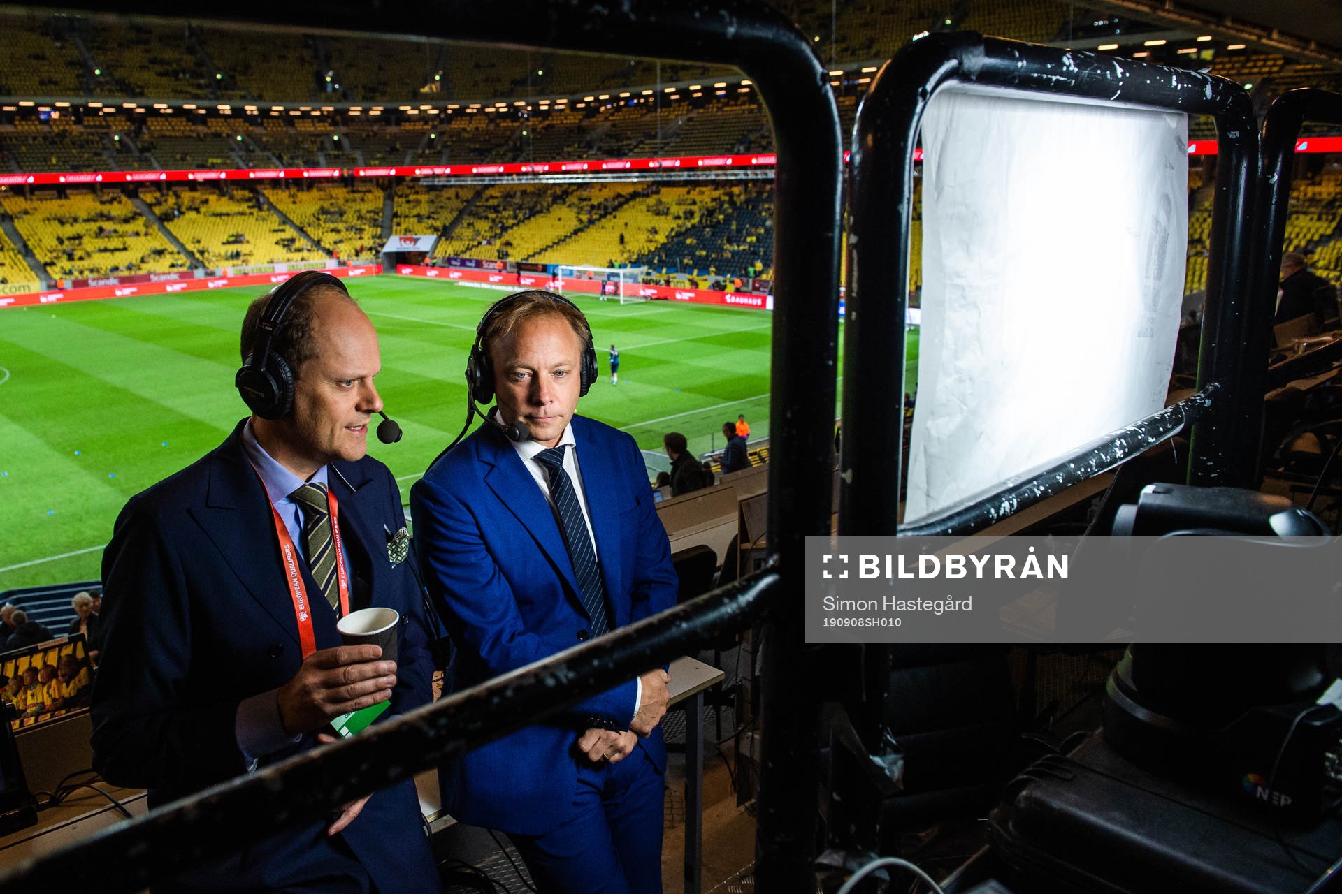 Lars Granqvist and Anders Andersson, commentators of Cmore