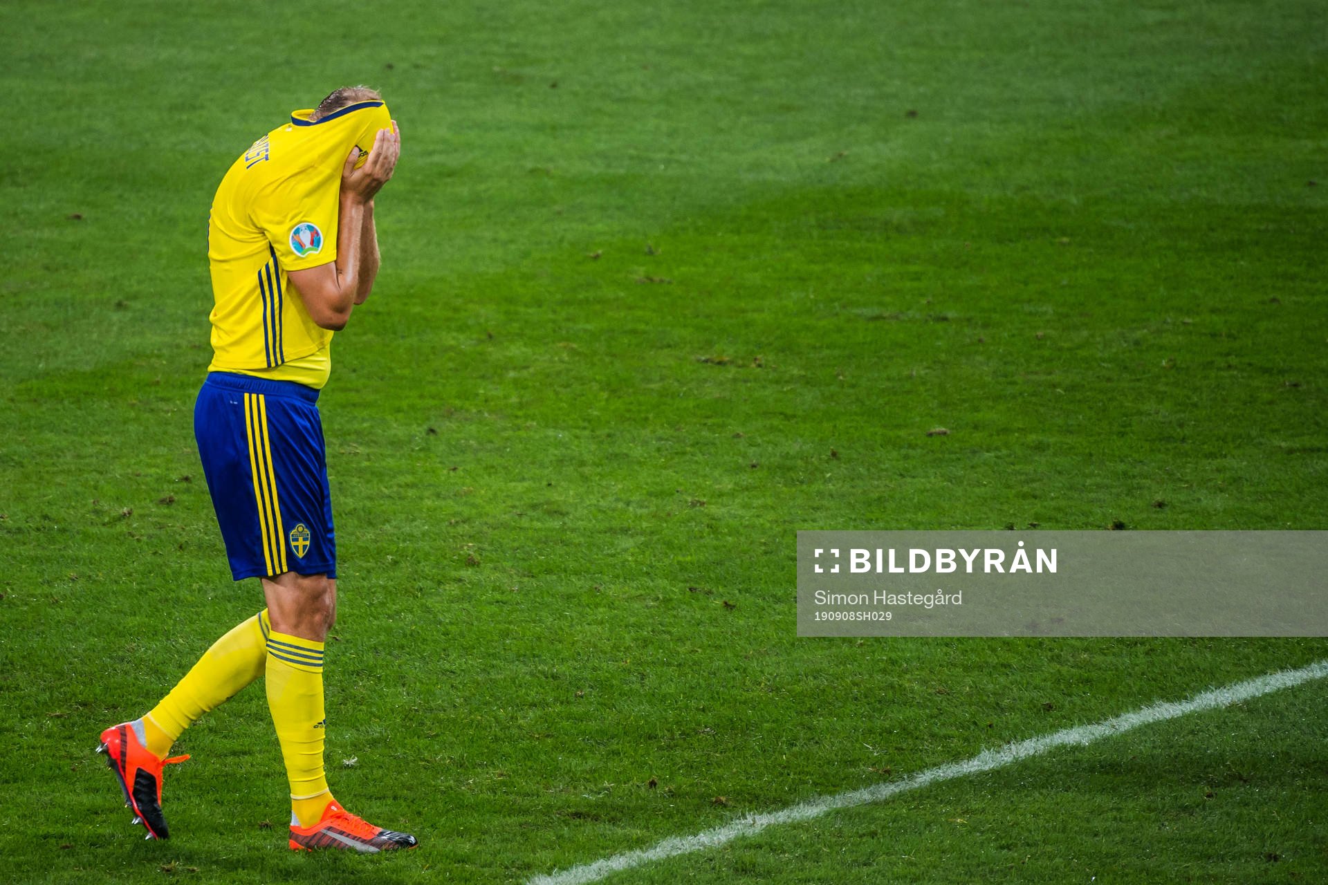 Andreas Granqvist of Sweden looks dejected