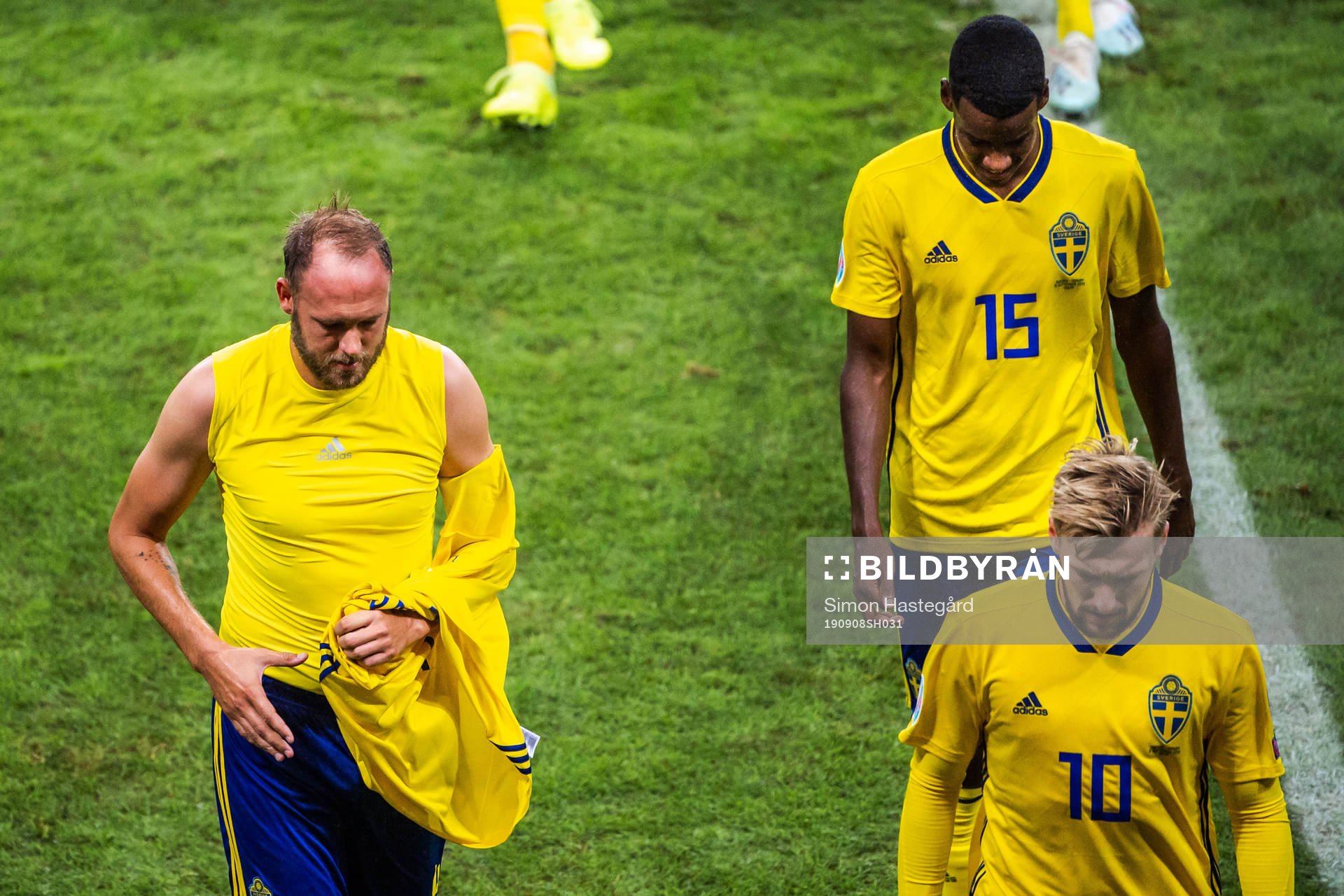 Andreas Granqvist, Alexander Isak and Emil Forsberg of