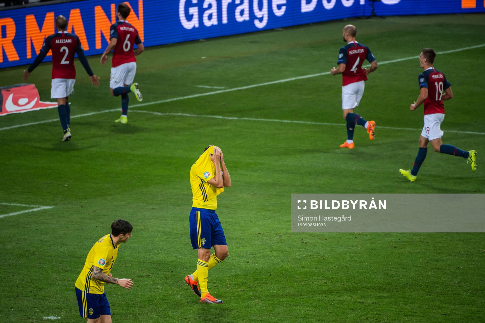 Andreas Granqvist of Sweden looks dejected