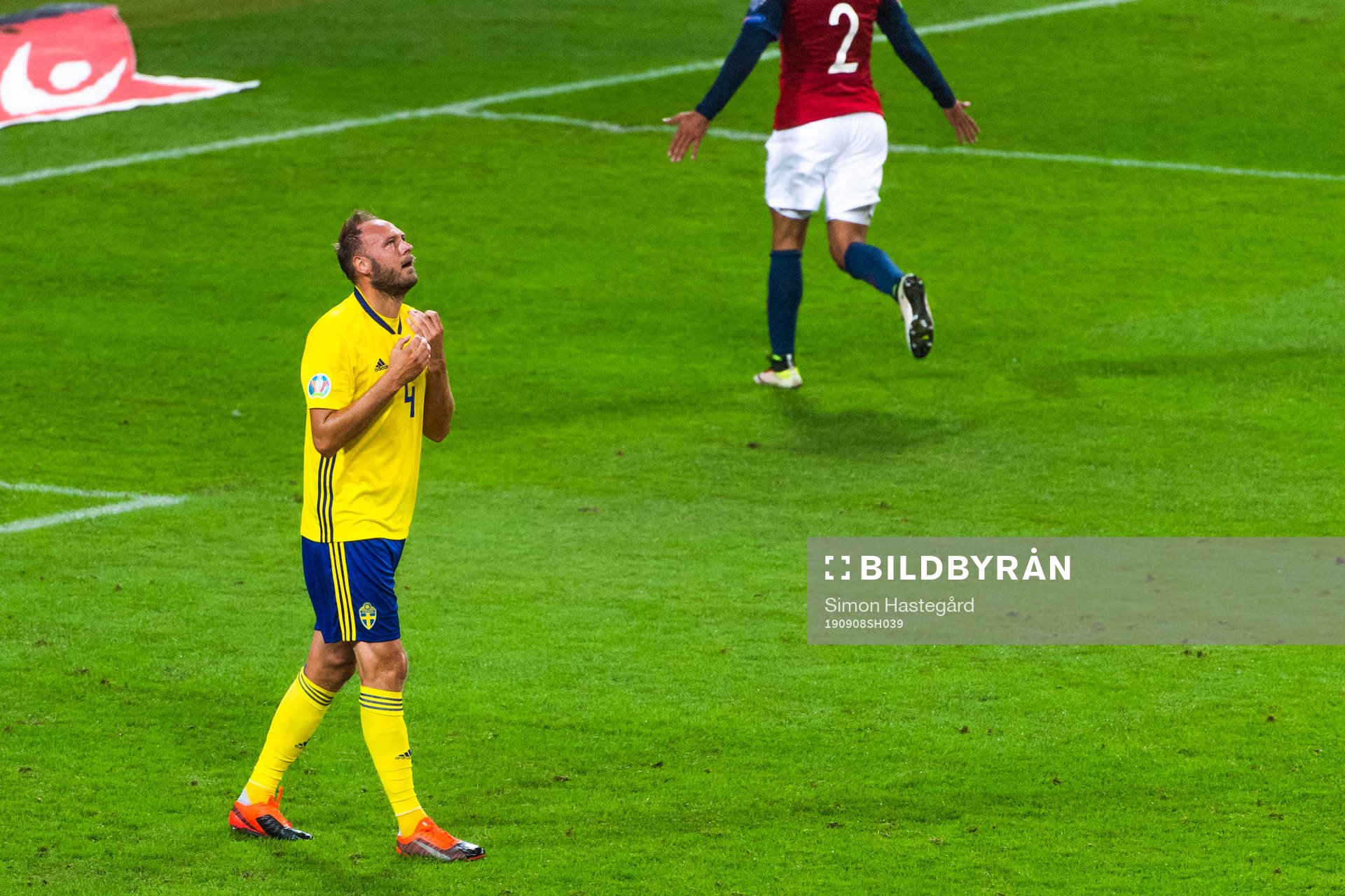 Andreas Granqvist of Sweden looks dejected