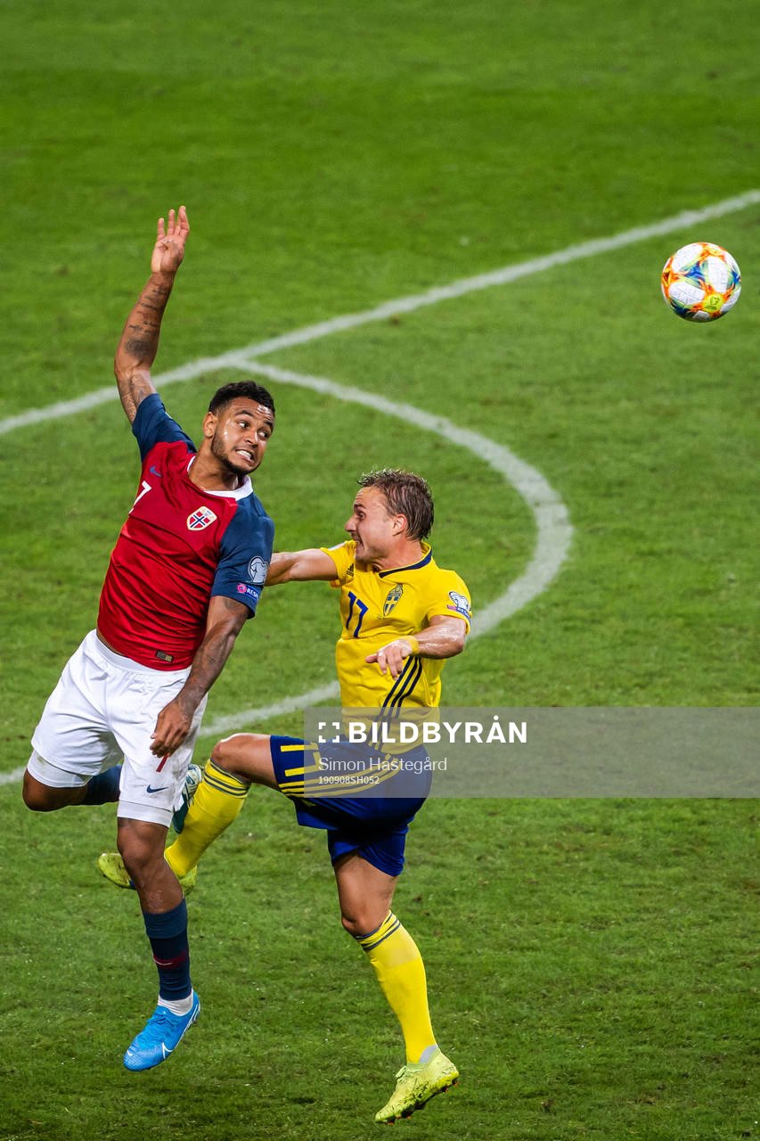 Joshua King of Norway and Pierre Bengtsson of Sweden