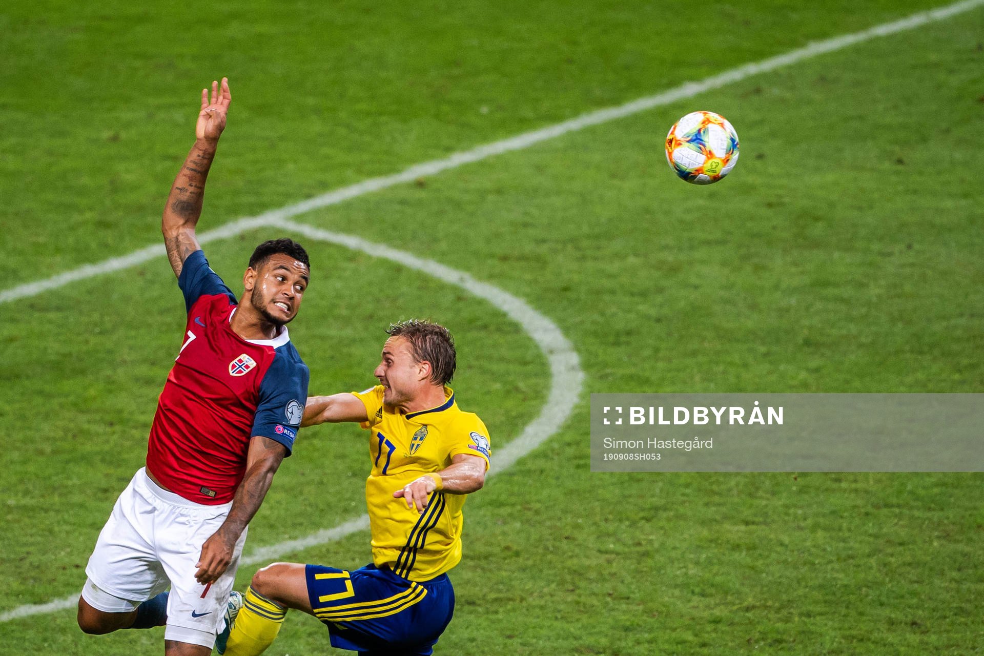Joshua King of Norway and Pierre Bengtsson of Sweden