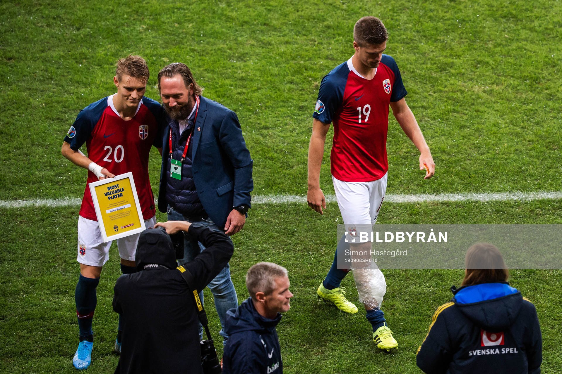 Martin Ødegaard of Norway is awarded Most valuable