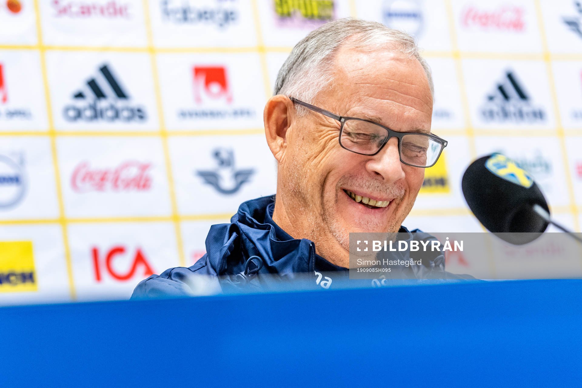 Lars Lagerbäck, head coach of Norway during a press conference after the UEFA Euro Qualifier football match between Sweden and Norway on September 8, 2019 in Stockholm.