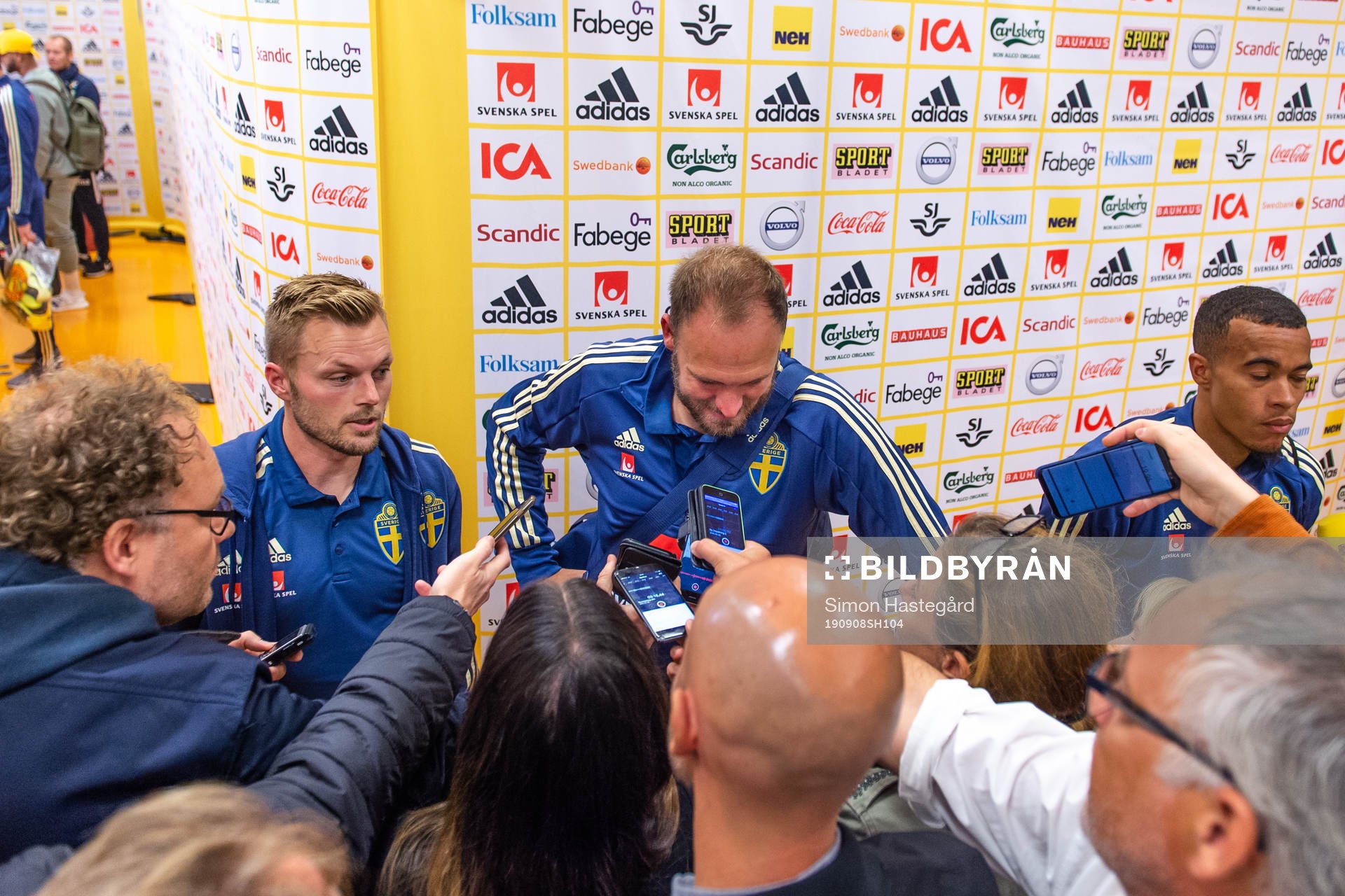Sebastian Larsson, Andreas Granqvist and Robin Quaison of