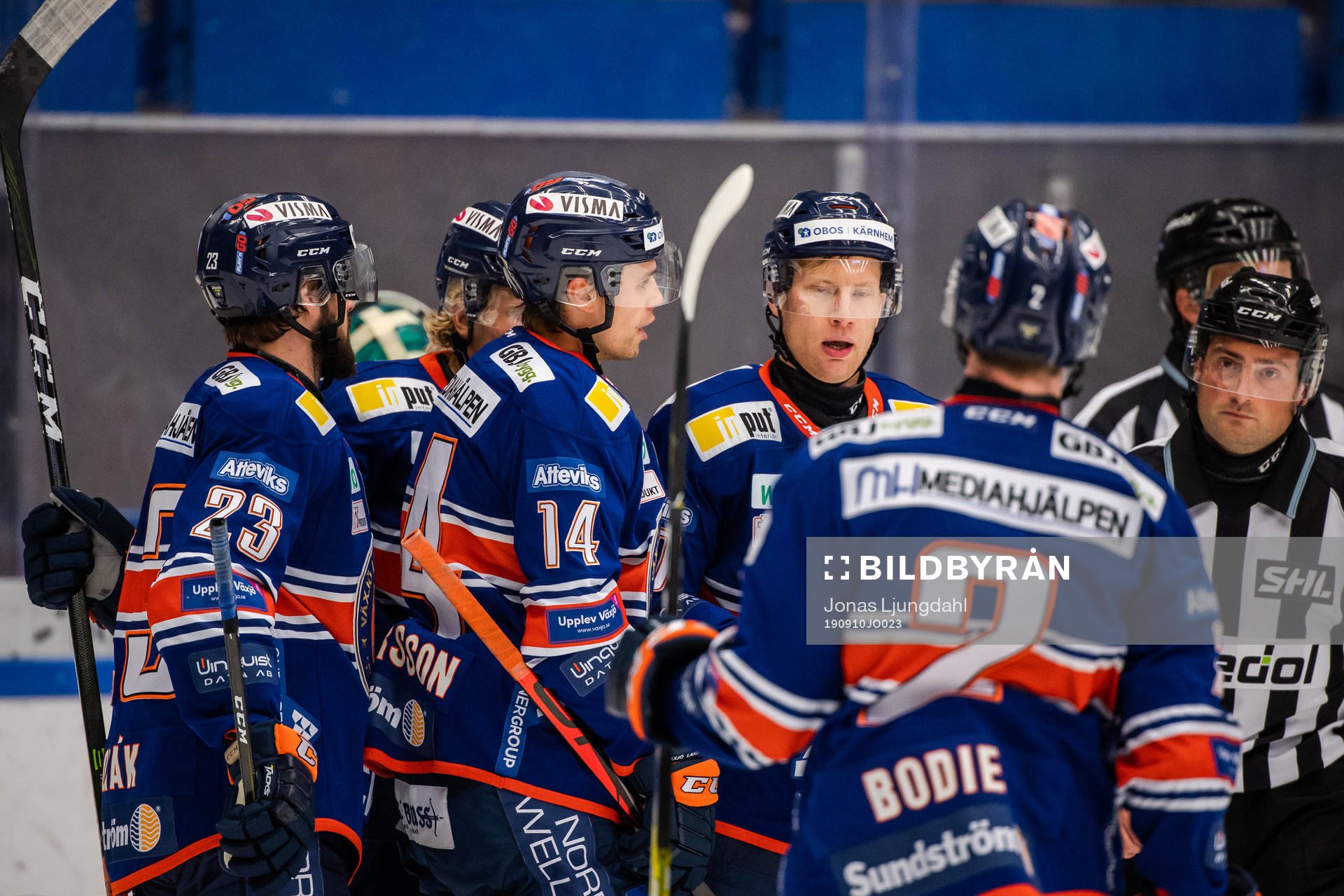 Växjös Emil Pettersson och Richard Gynge jublar