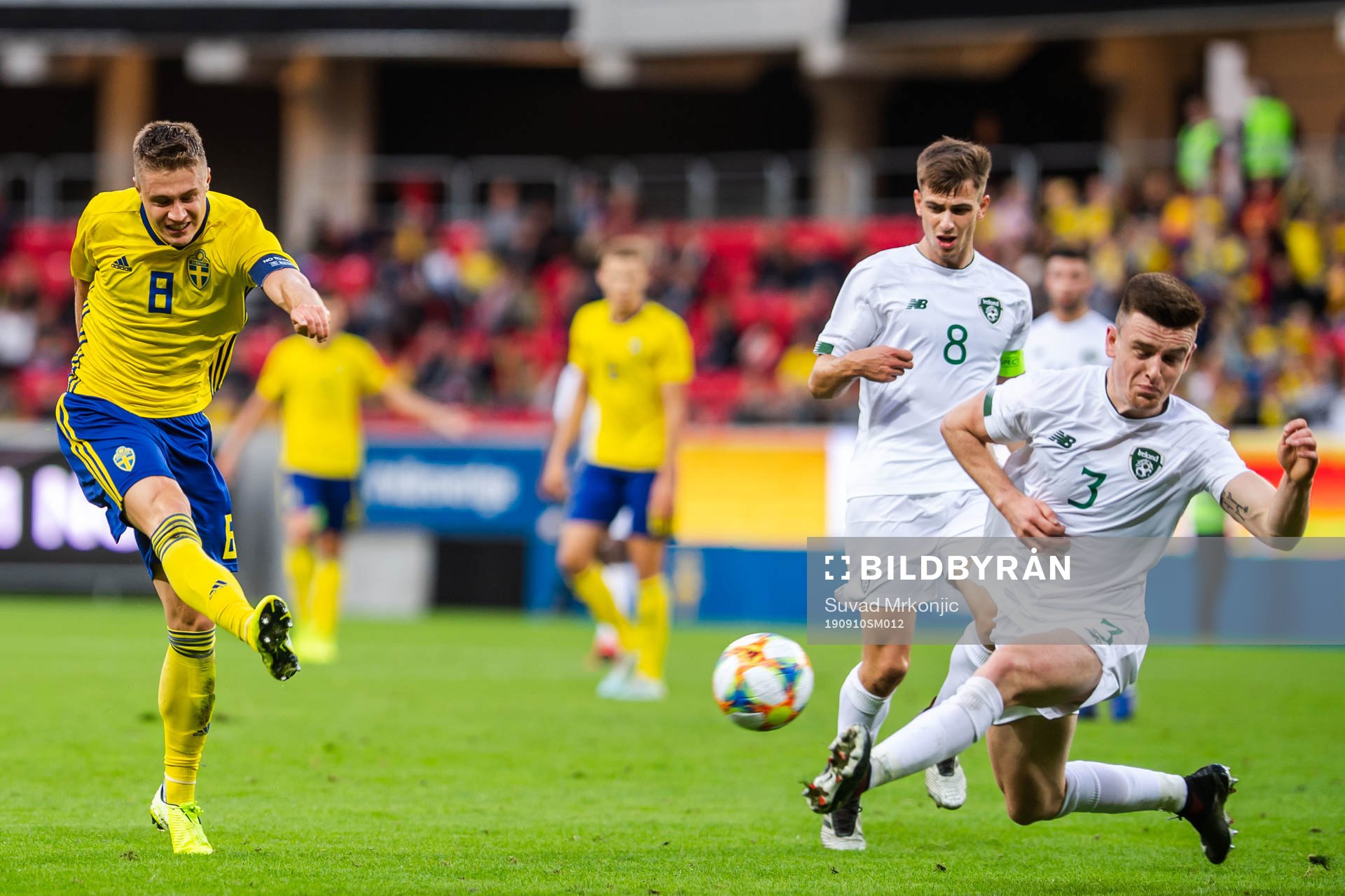 Mattias Svanberg of Sweden and Darragh Leahy of Ireland