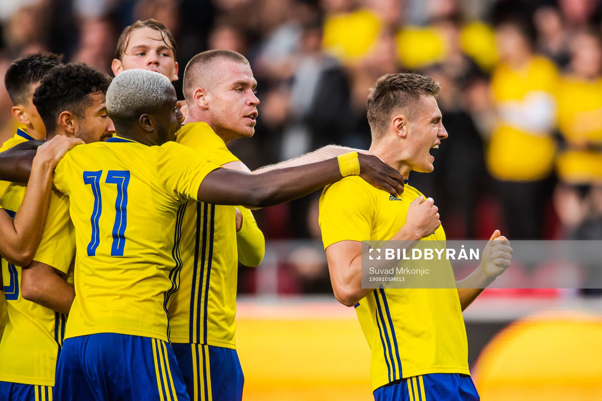 Mattias Svanberg of Sweden celebrate with teammates