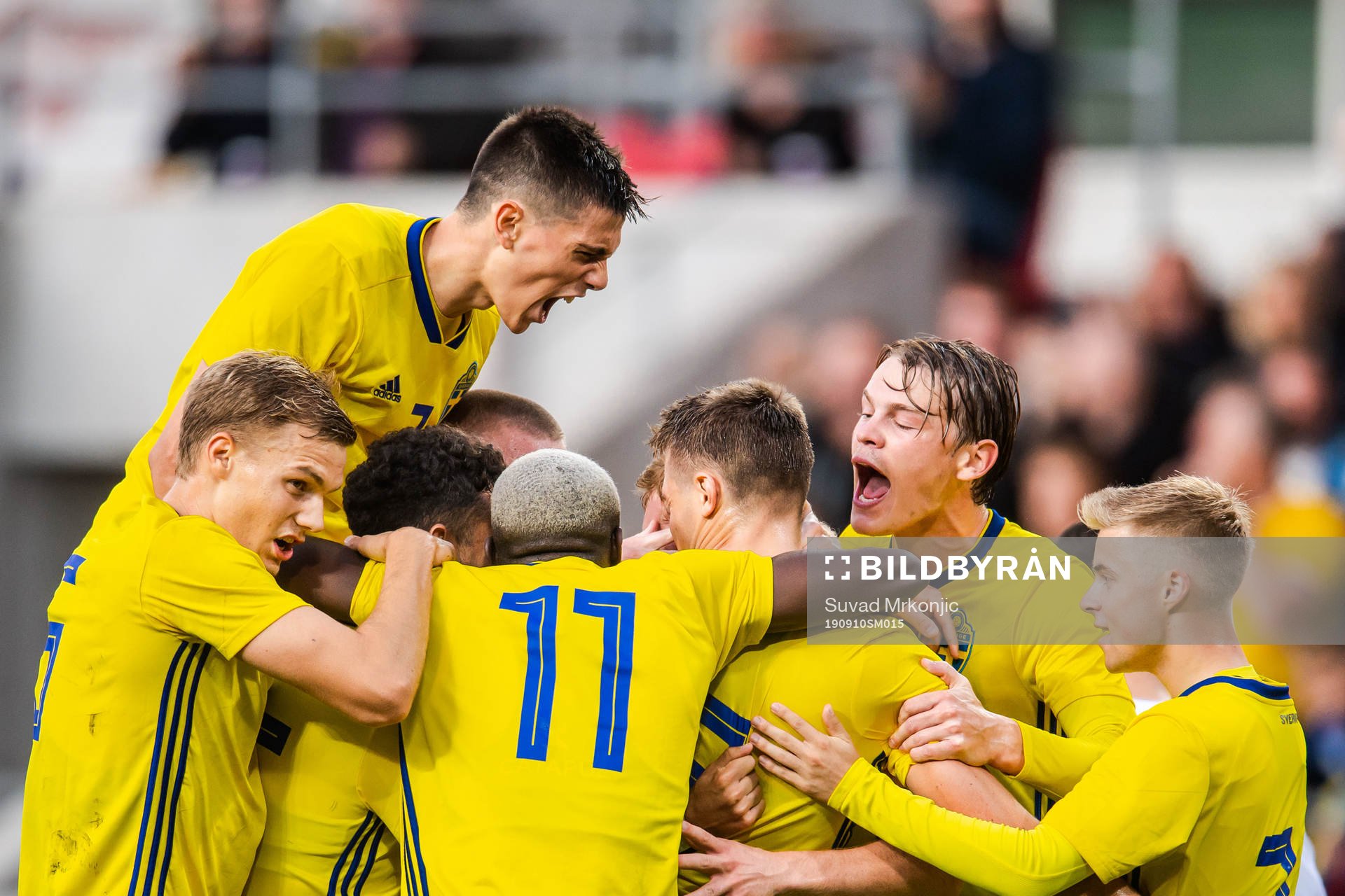 Mattias Svanberg of Sweden celebrate with teammates