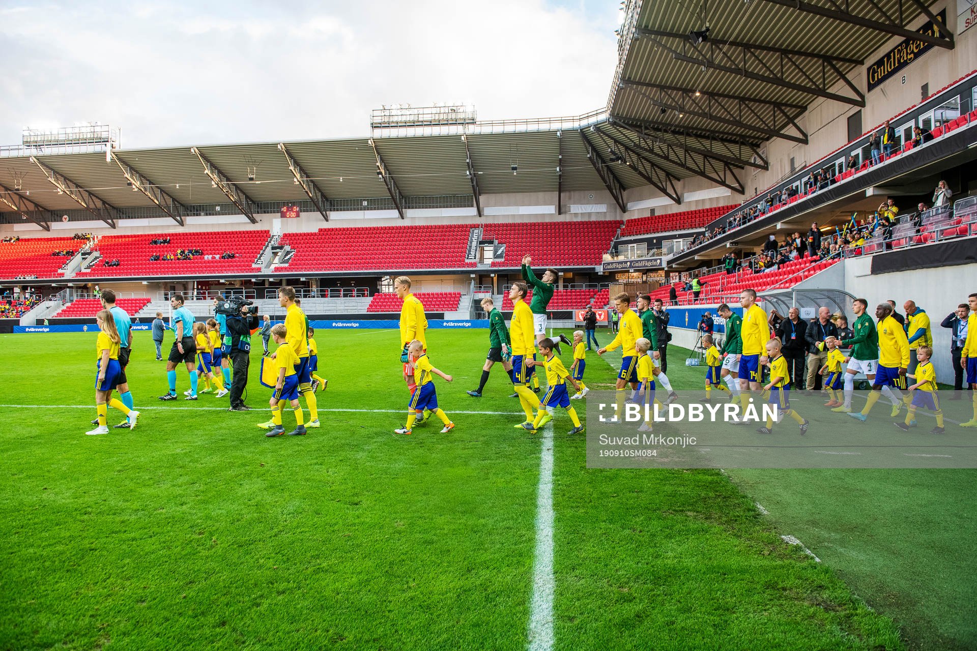 Players marches in