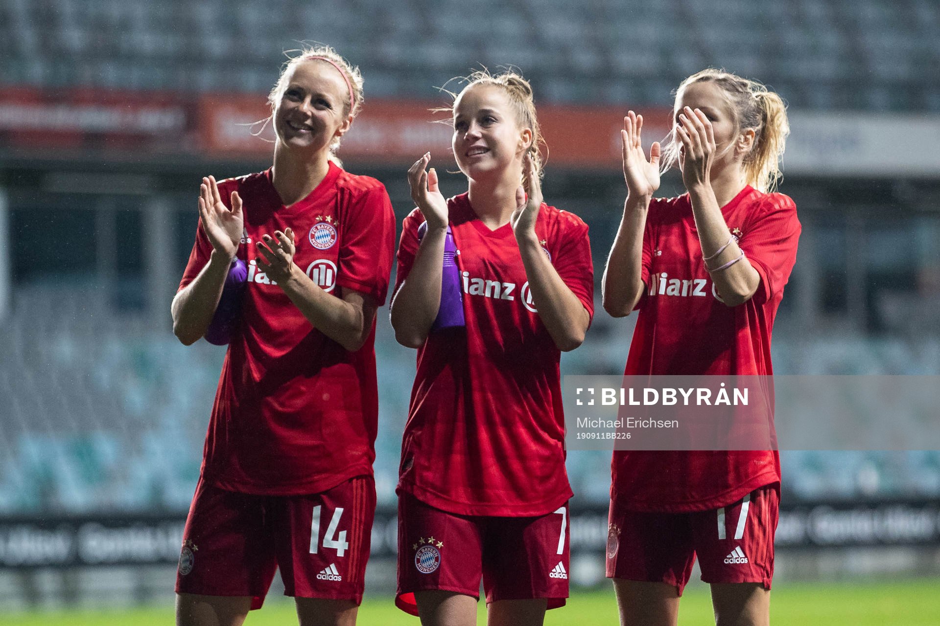 Amanda Ilestedt, Giulia Gwinn and Kathrin Hendrich of