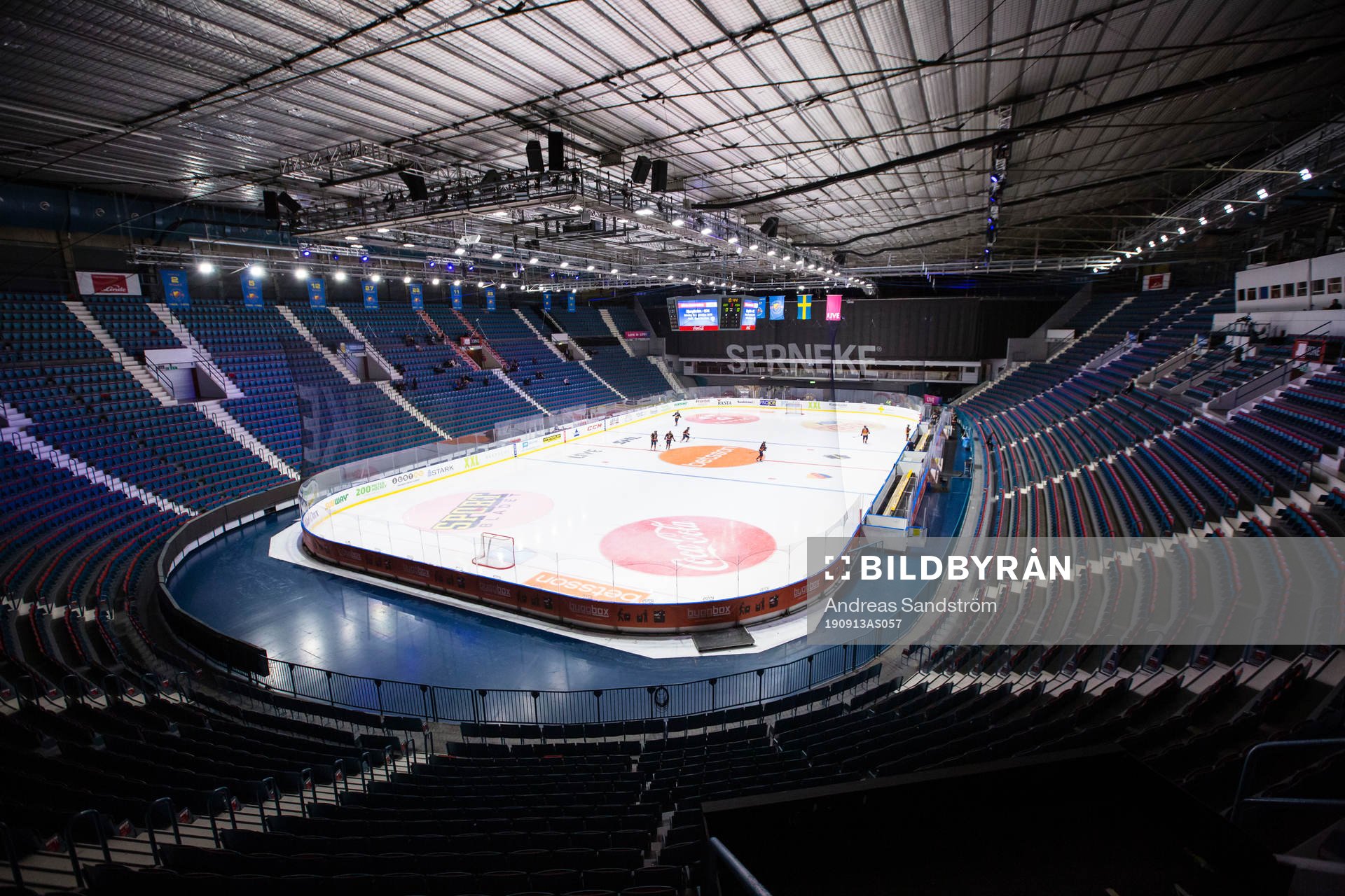 Generell vy över Hovets Isstadion