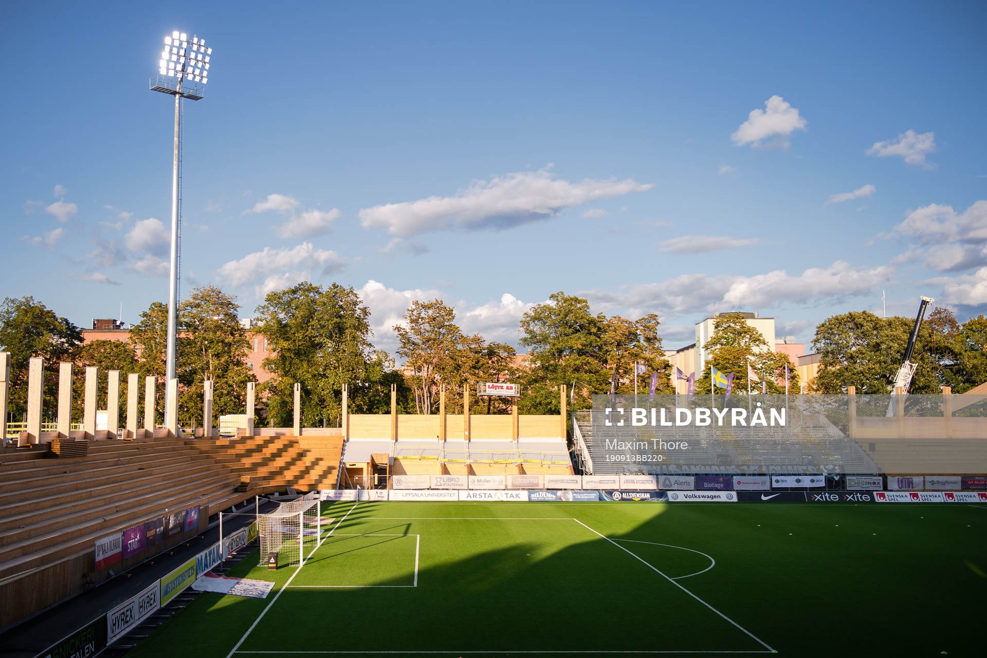 Generell vy över Studenternas inför fotbollsmatchen i Allsvenskan mellan Sirius och Falkenberg den 13 september 2019 i Uppsala.