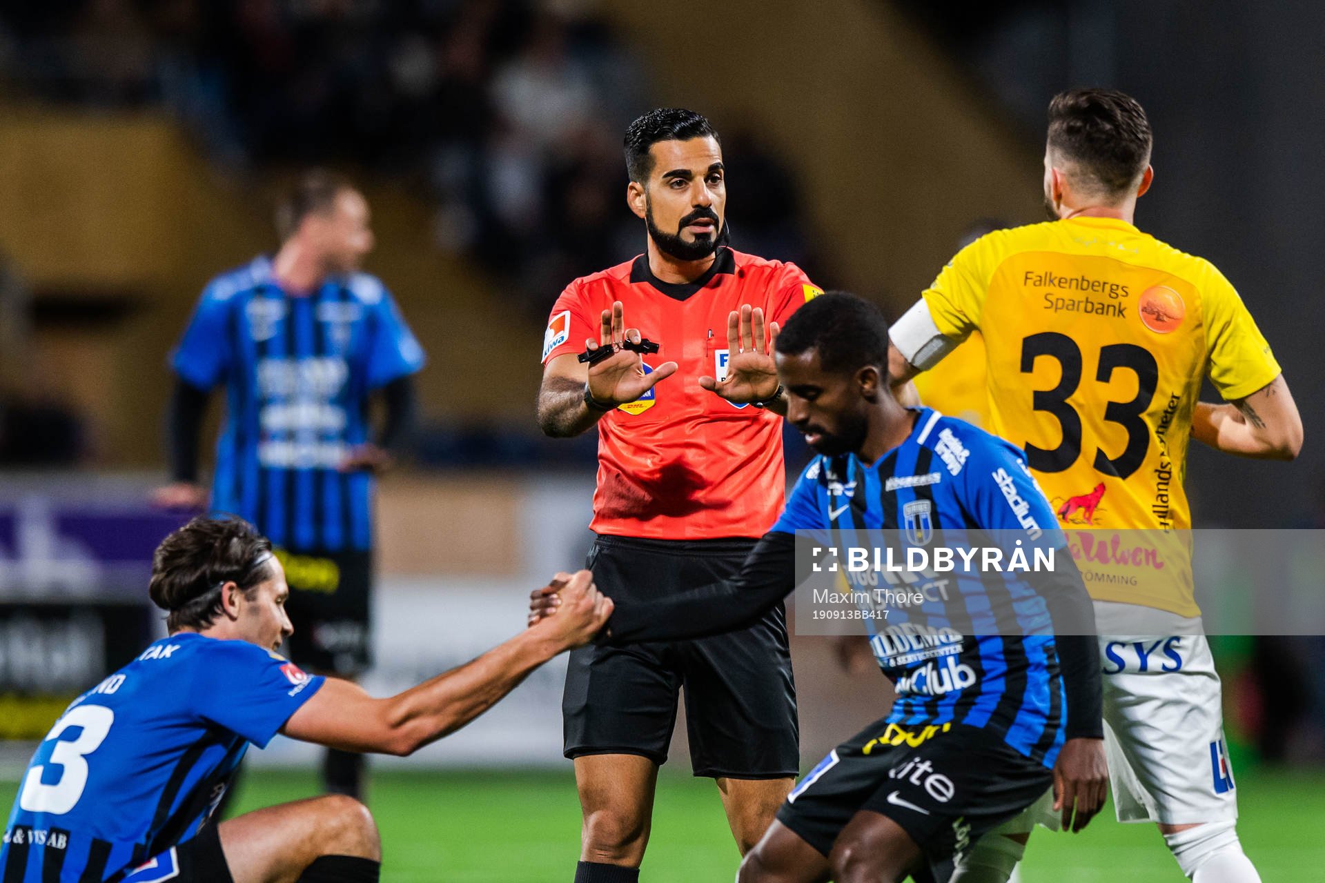 Sirius domare Mohammed Al-Hakim i samtal med Falkenbergs