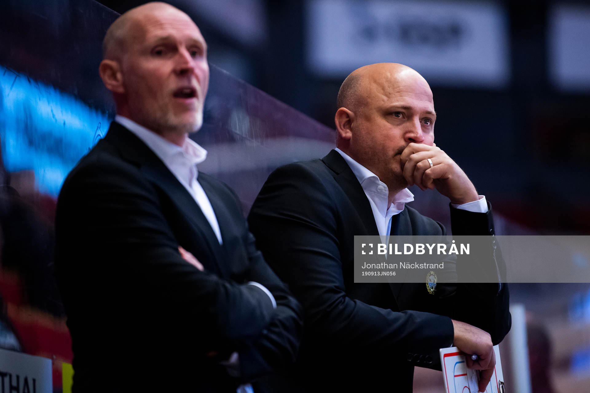 Brynäs tränare Henrik Glaas och assisterande tränare