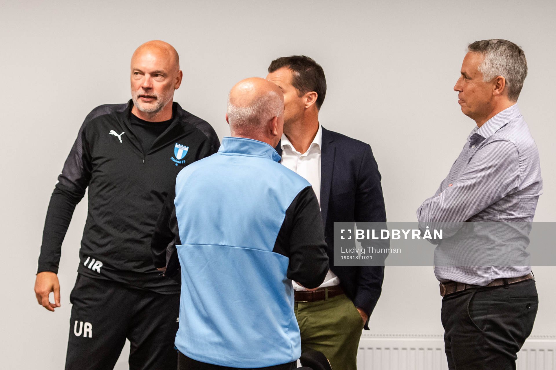 Malmö FFs tränare Uwe Rösler, Daniel Andersson,