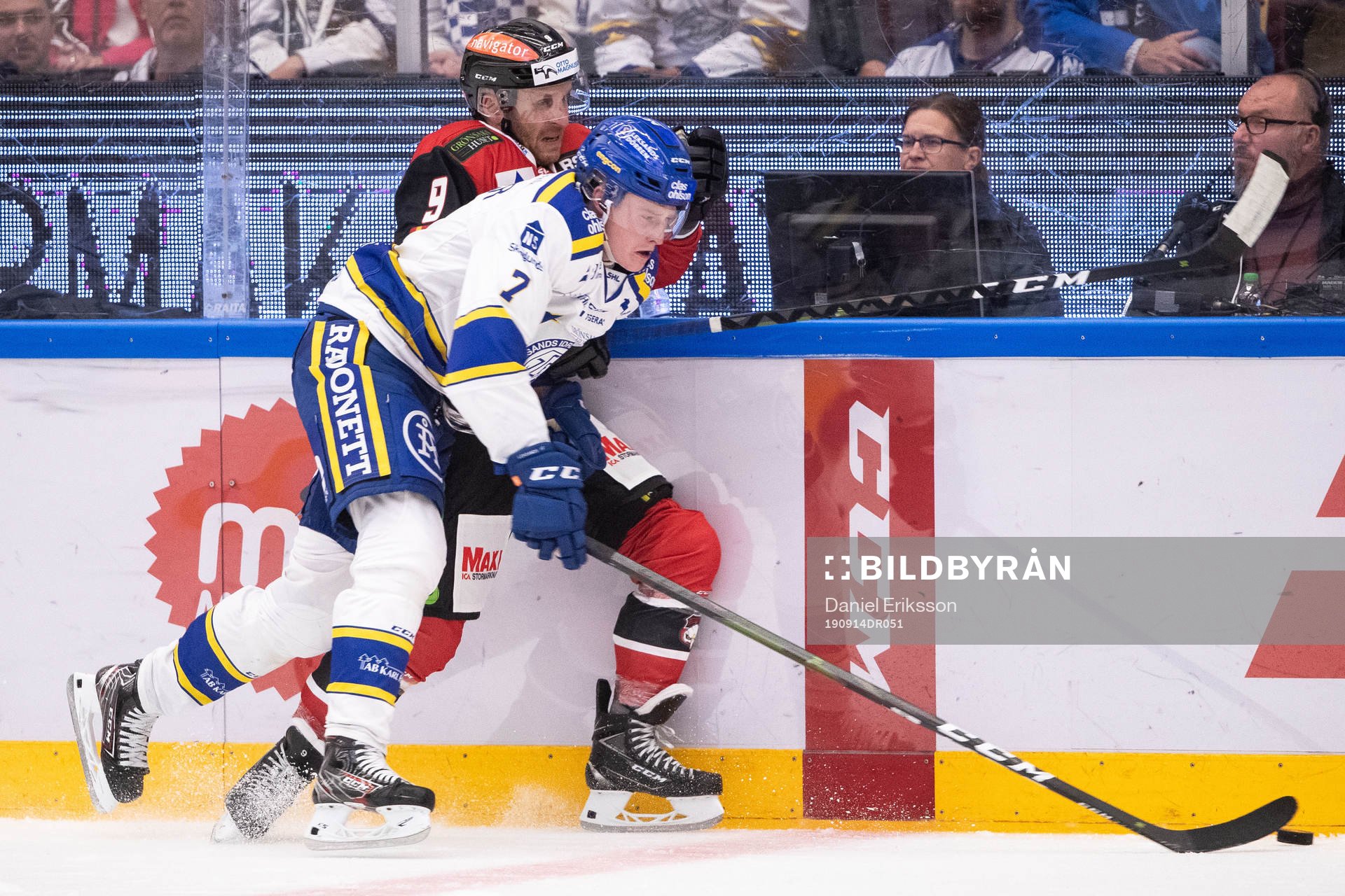 Leksands Lucas Nordsäter och Malmö Redhawks Frederik Storm