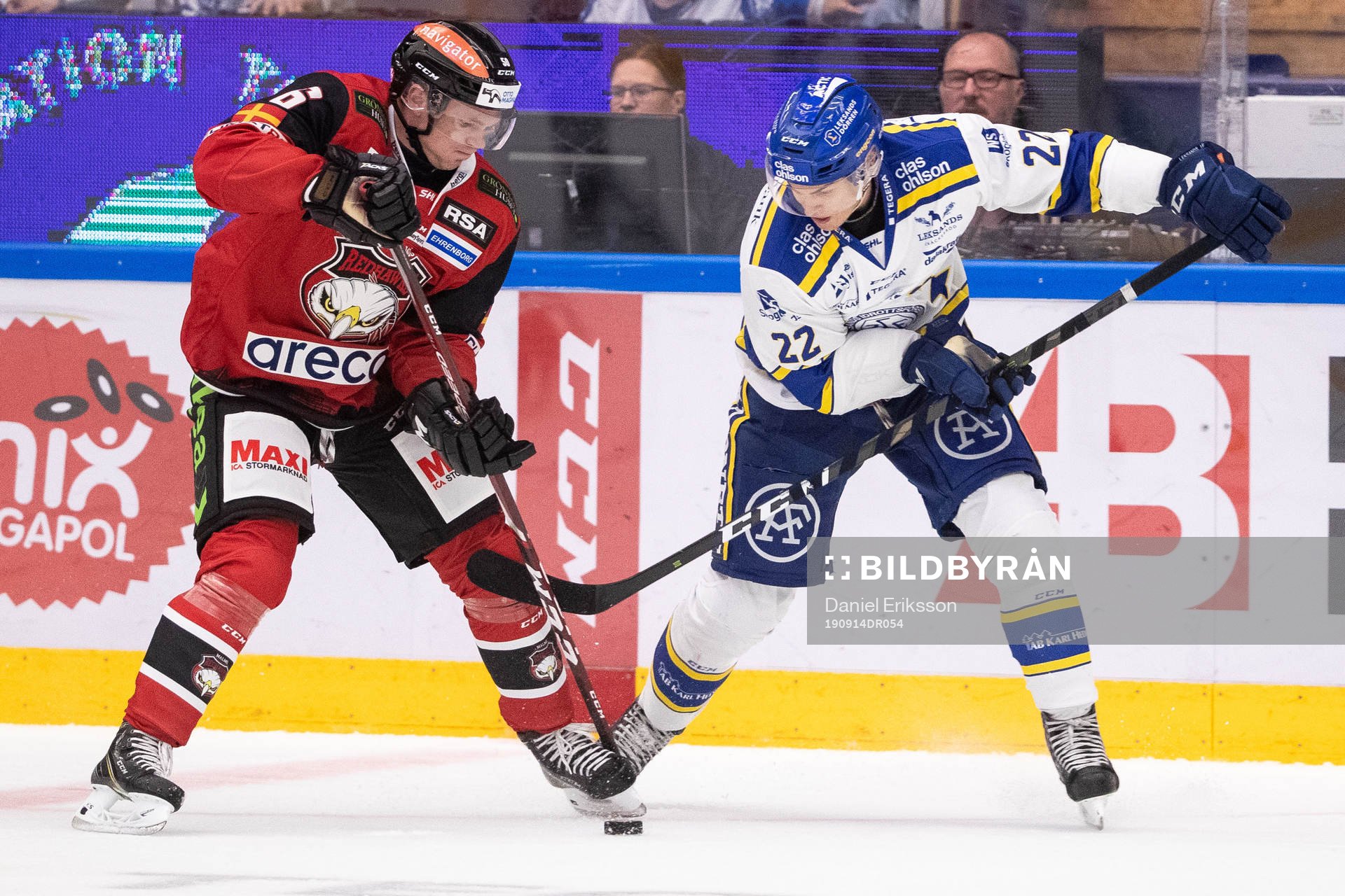 Malmö Redhawks Matias Lassen och Leksands Sebastian