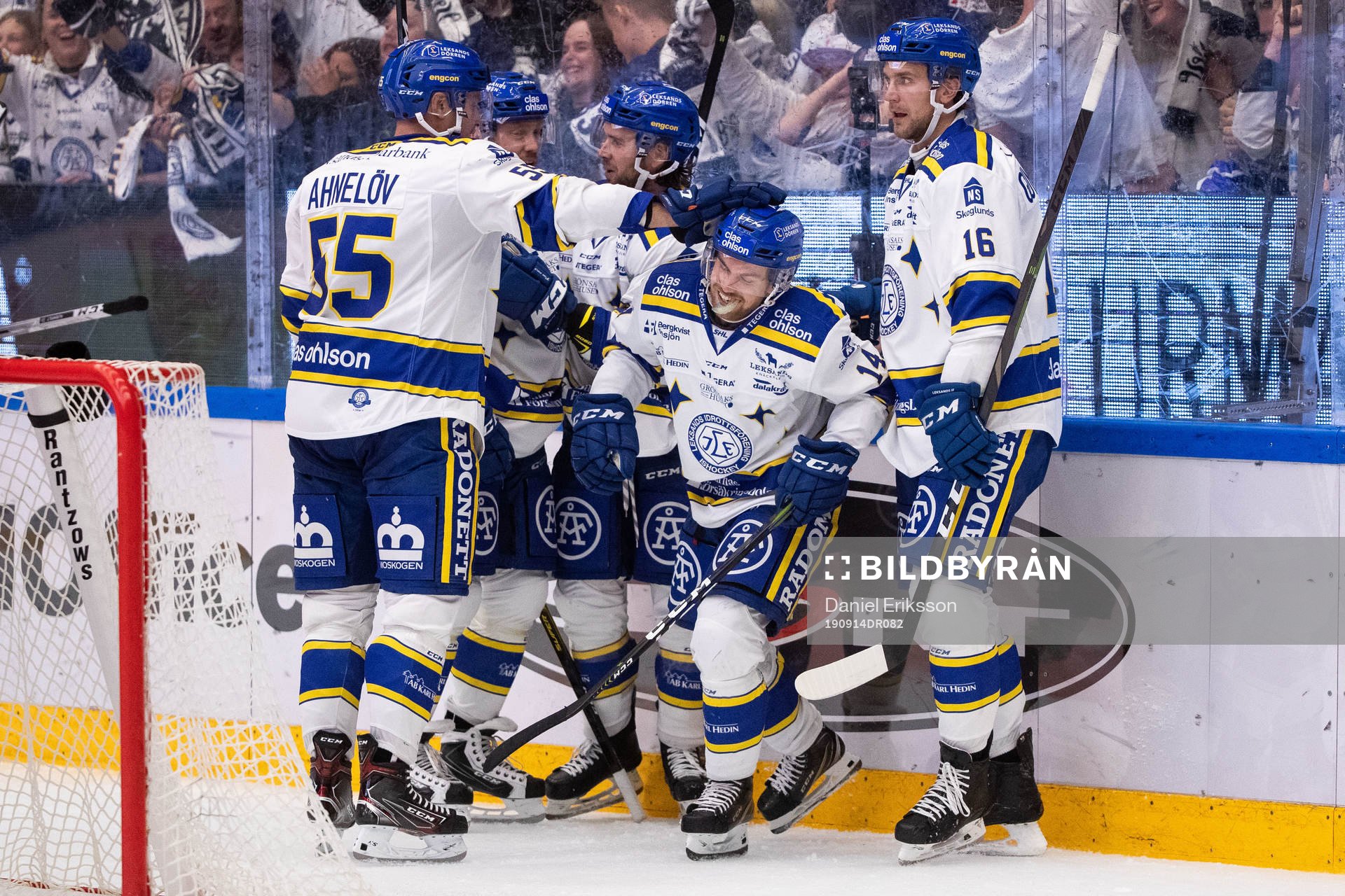 Leksands Oskar Lang jublar