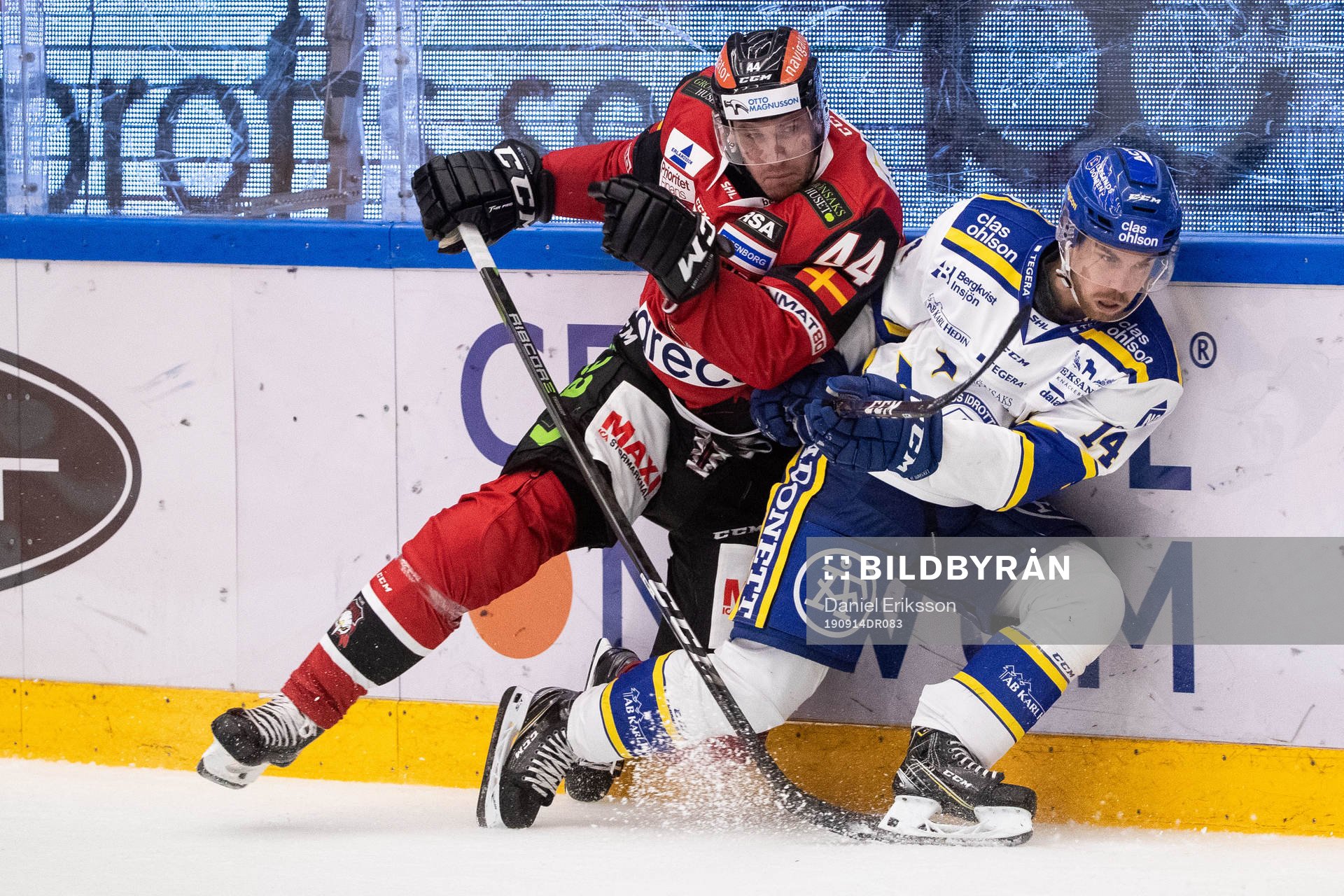 Malmö Redhawks Jesper Jensen Aabo och Leksands Oskar Lang