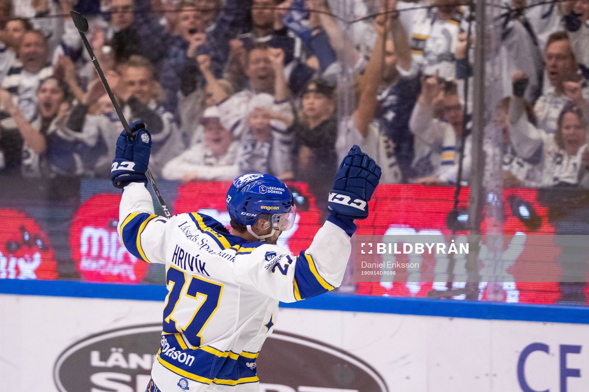 Leksands Marek Hrivik jublar