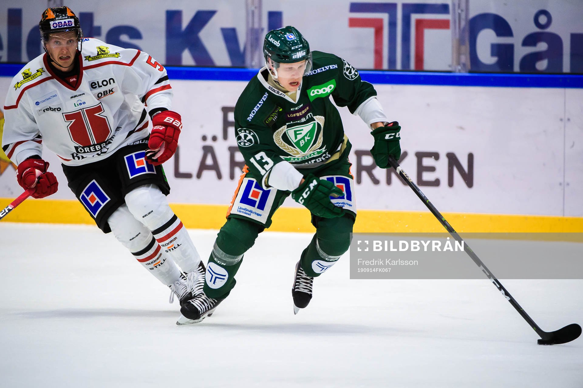 Örebros Gustav Backström och Färjestads  Daniel Viksten