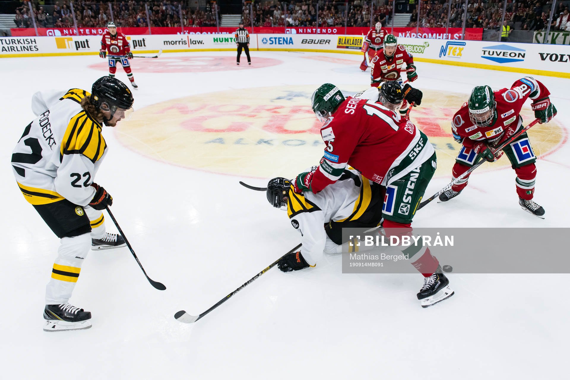 Brynäs Adam Brodecki, Niclas Andersén och Nicklas