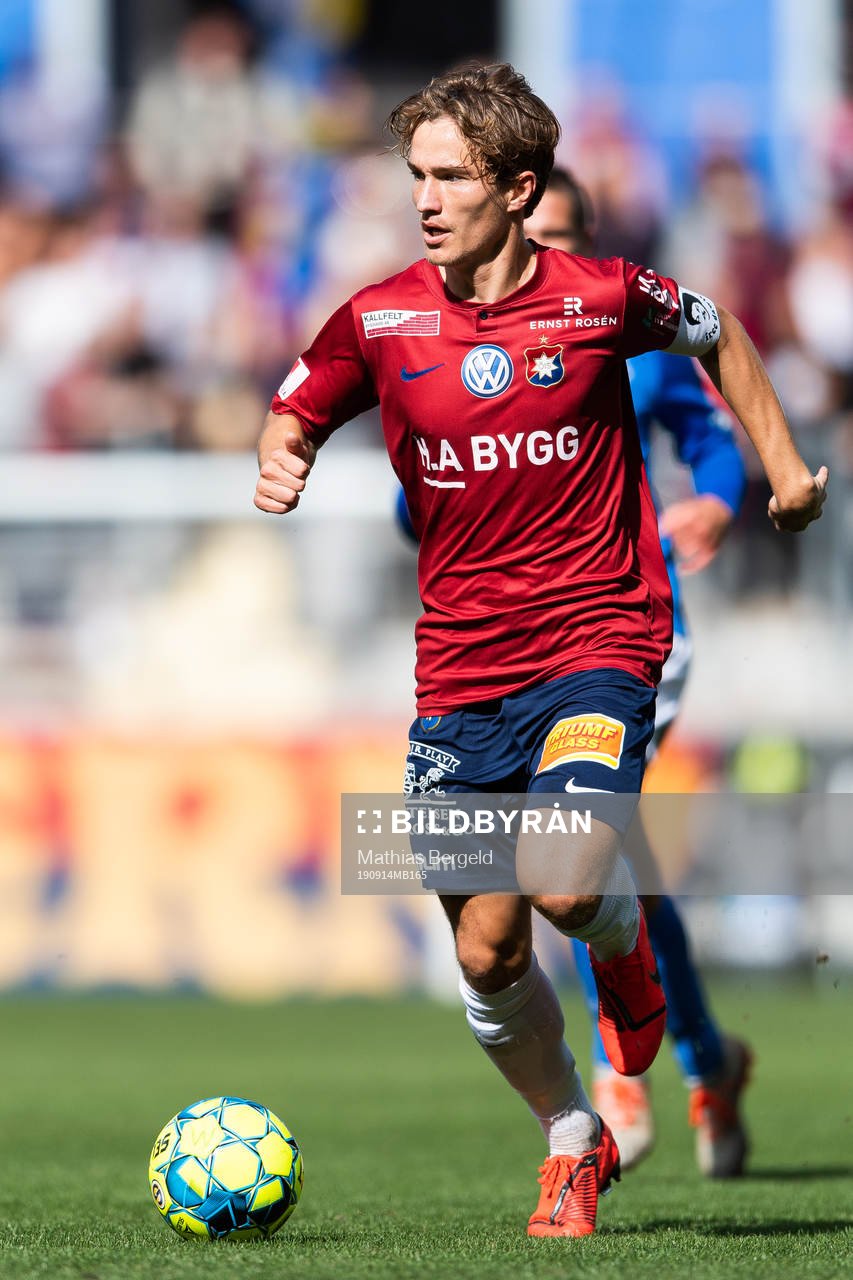 Örgrytes Jakob Lindström under fotbollsmatchen i Superettan mellan Örgryte och Trelleborg den 14 september 2019 i Göteborg.