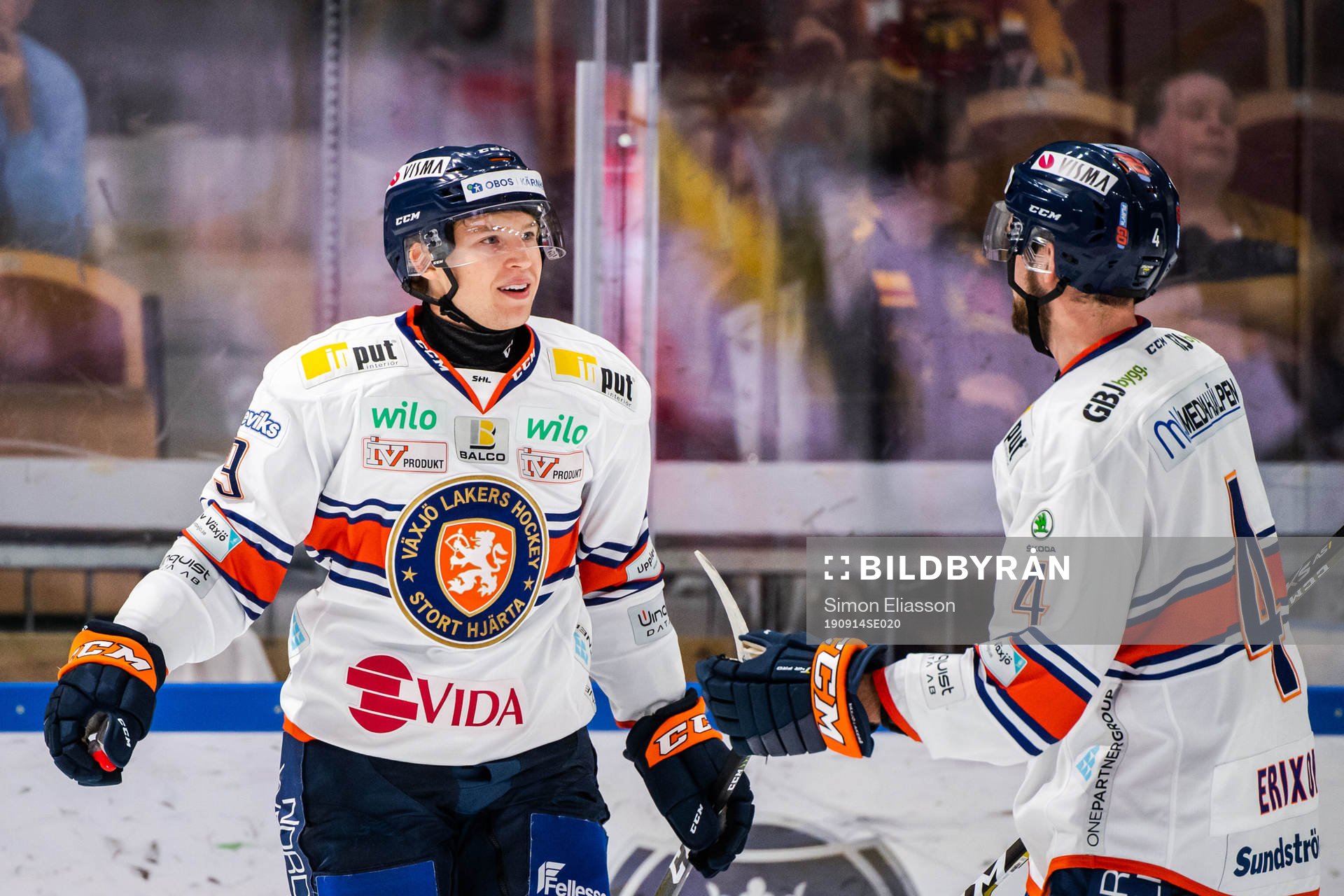 Växjös Marcus Davidsson och Tim Erixon jublar