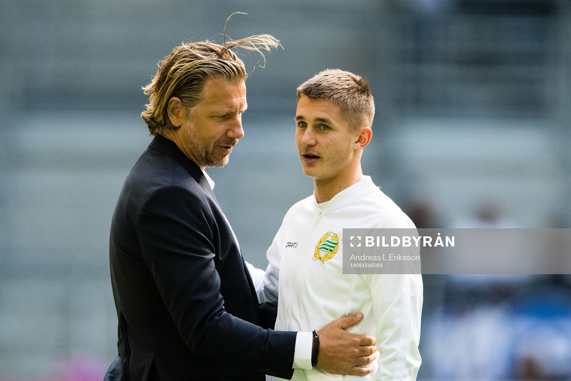 Hammarbys sportchef Jesper Jansson och Leo Bengtsson