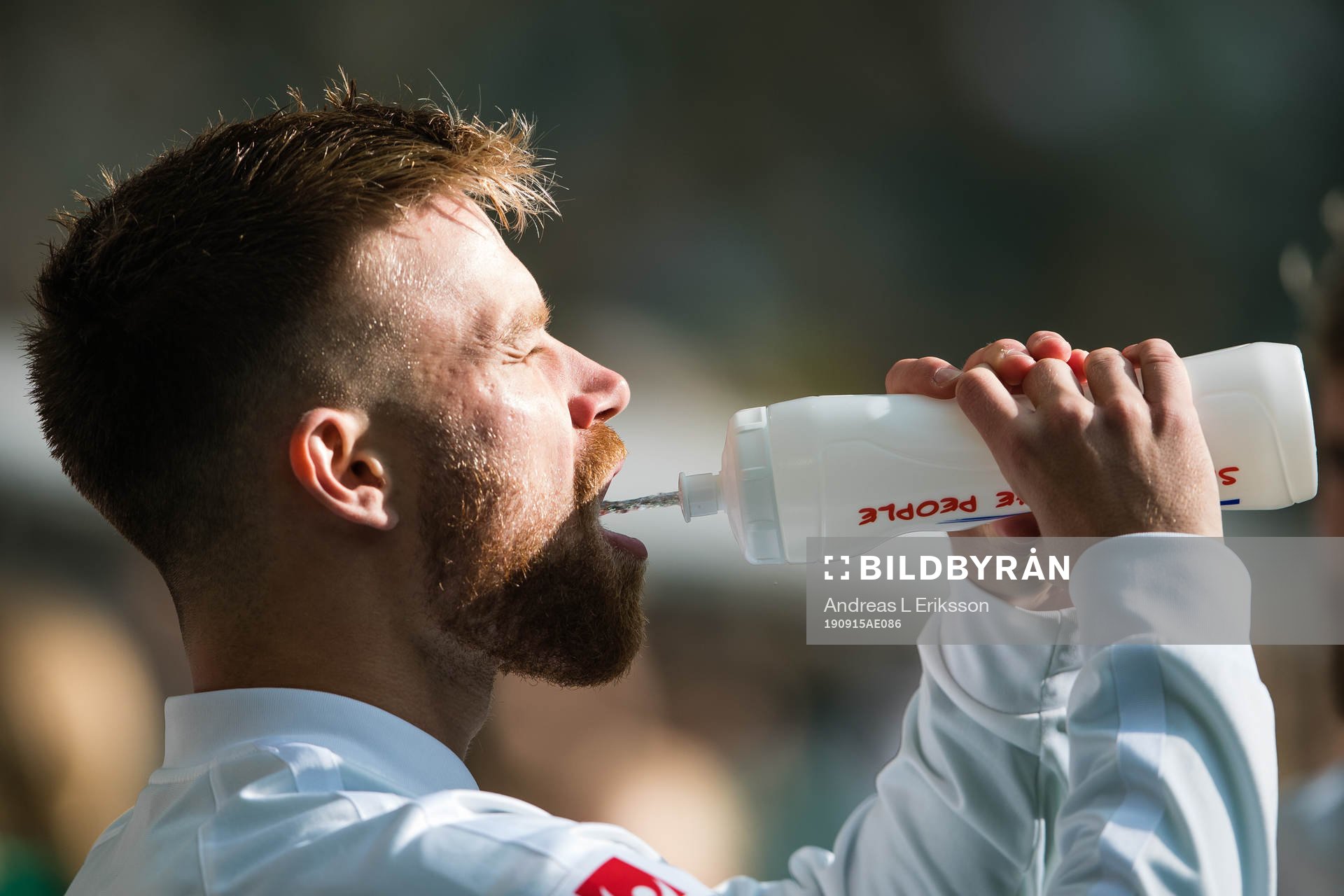 Hammarbys Dennis Widgren innan fotbollsmatchen i