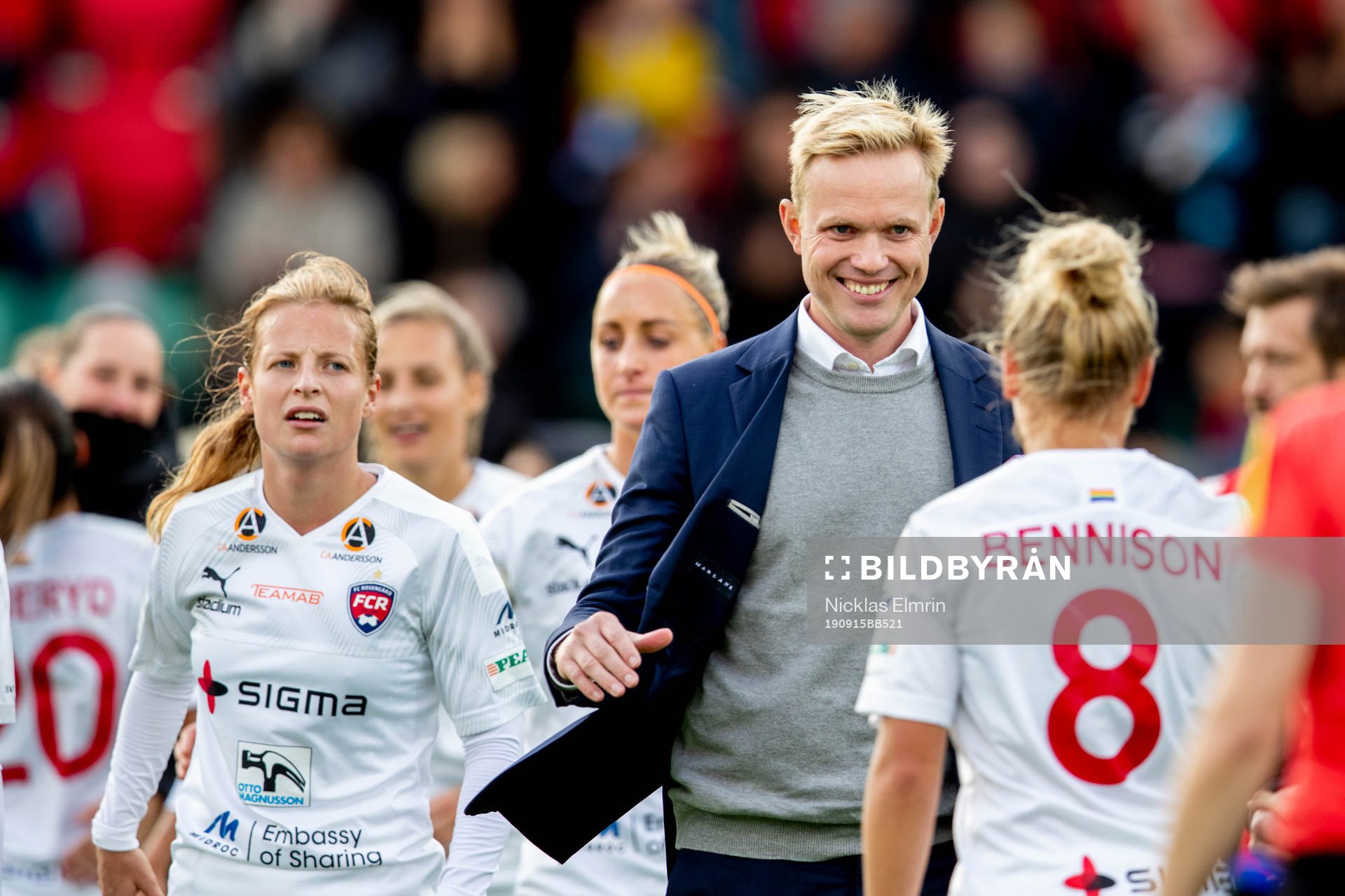Rosengårds tränare Jonas Eidevall  jublar