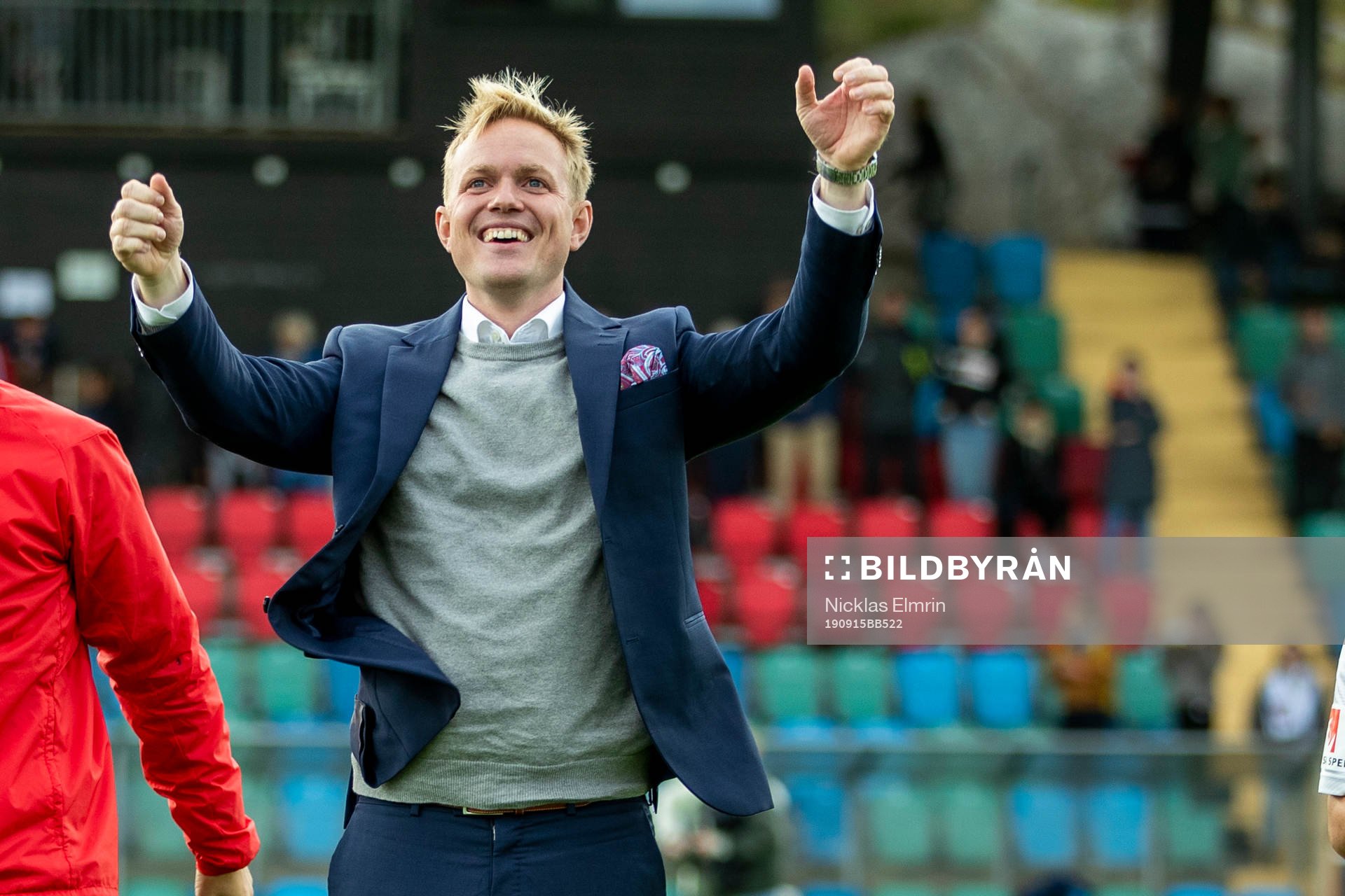 Rosengårds tränare Jonas Eidevall  jublar