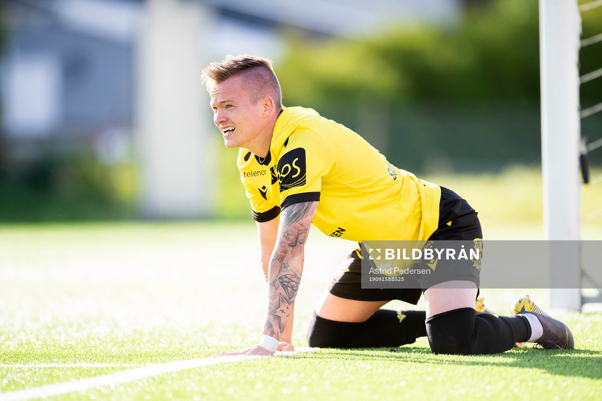 Aron Sigurdarson of Start looks dejected during the OBOS-ligaen football match between Strømmen and Start on September 15, 2019 in Strømmen.